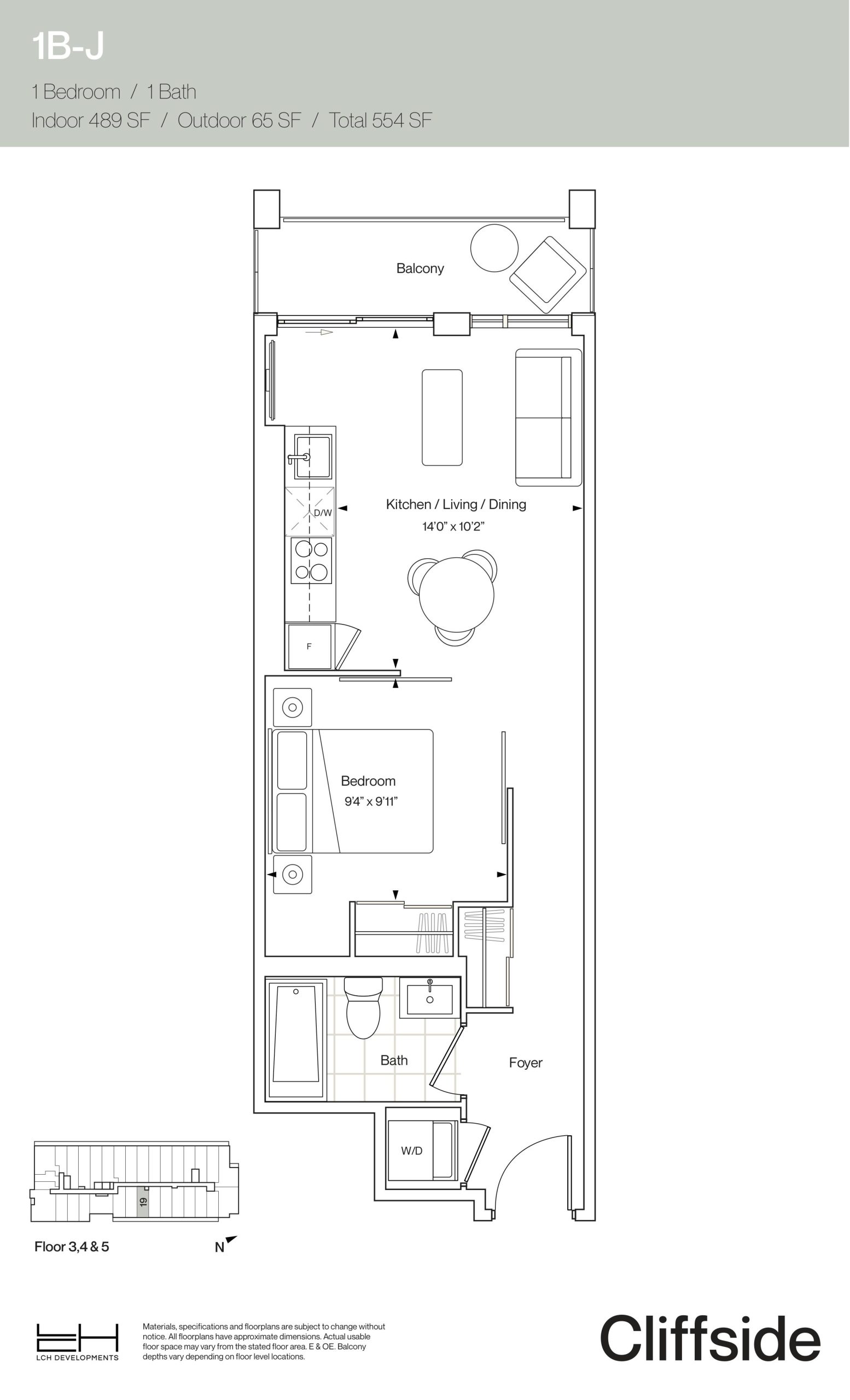 1B-J floor plan