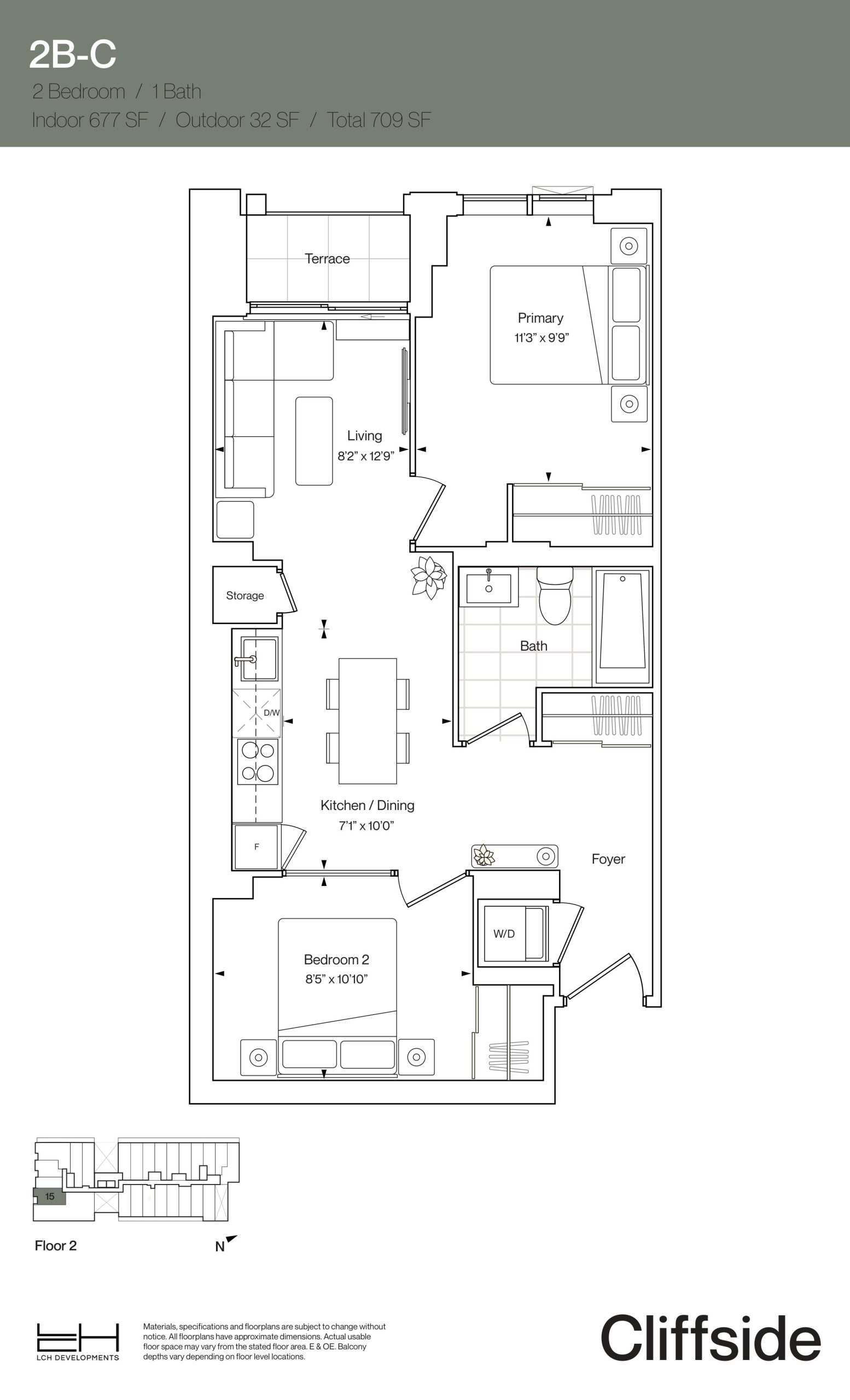2B-C floor plan