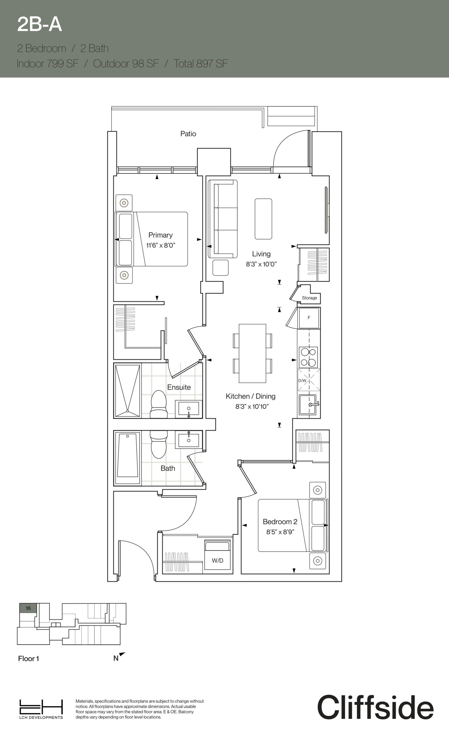 2B-A floor plan