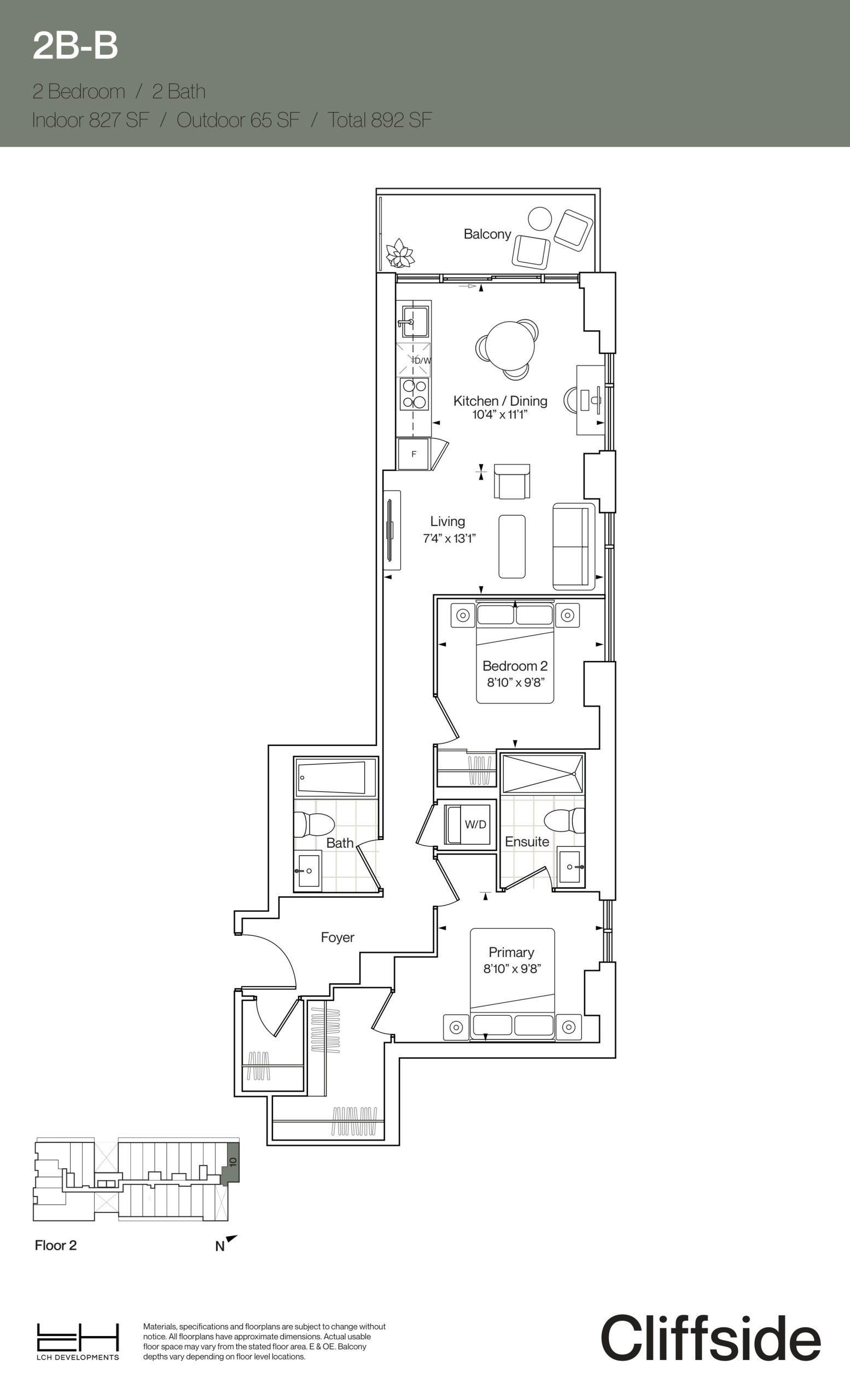 2B-B floor plan