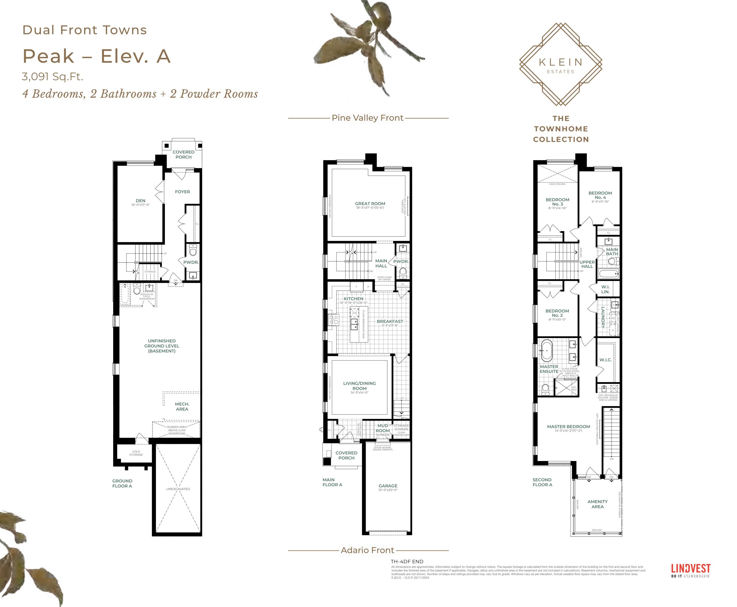Peak - Elev. A floor plan