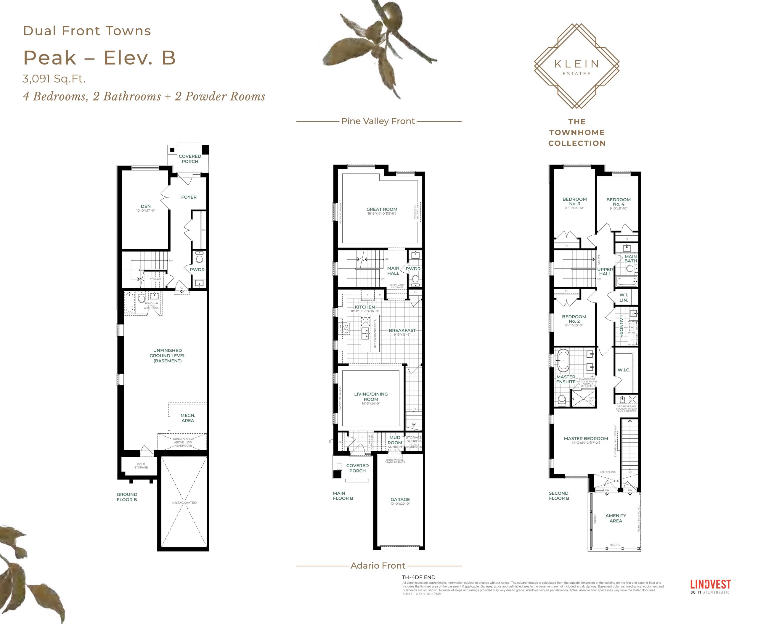 Peak - Elev. B floor plan