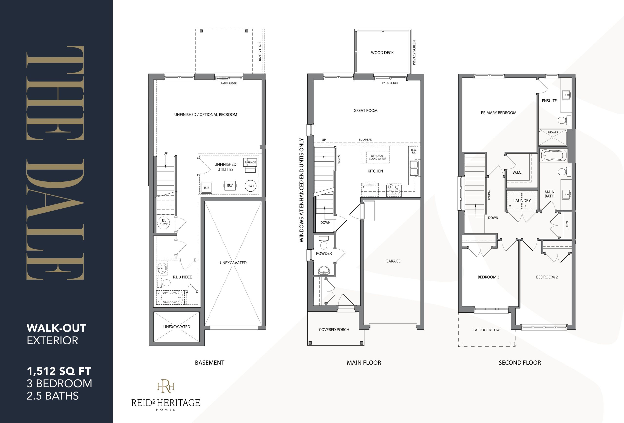The Dale (Walk-Out Exterior) floor plan