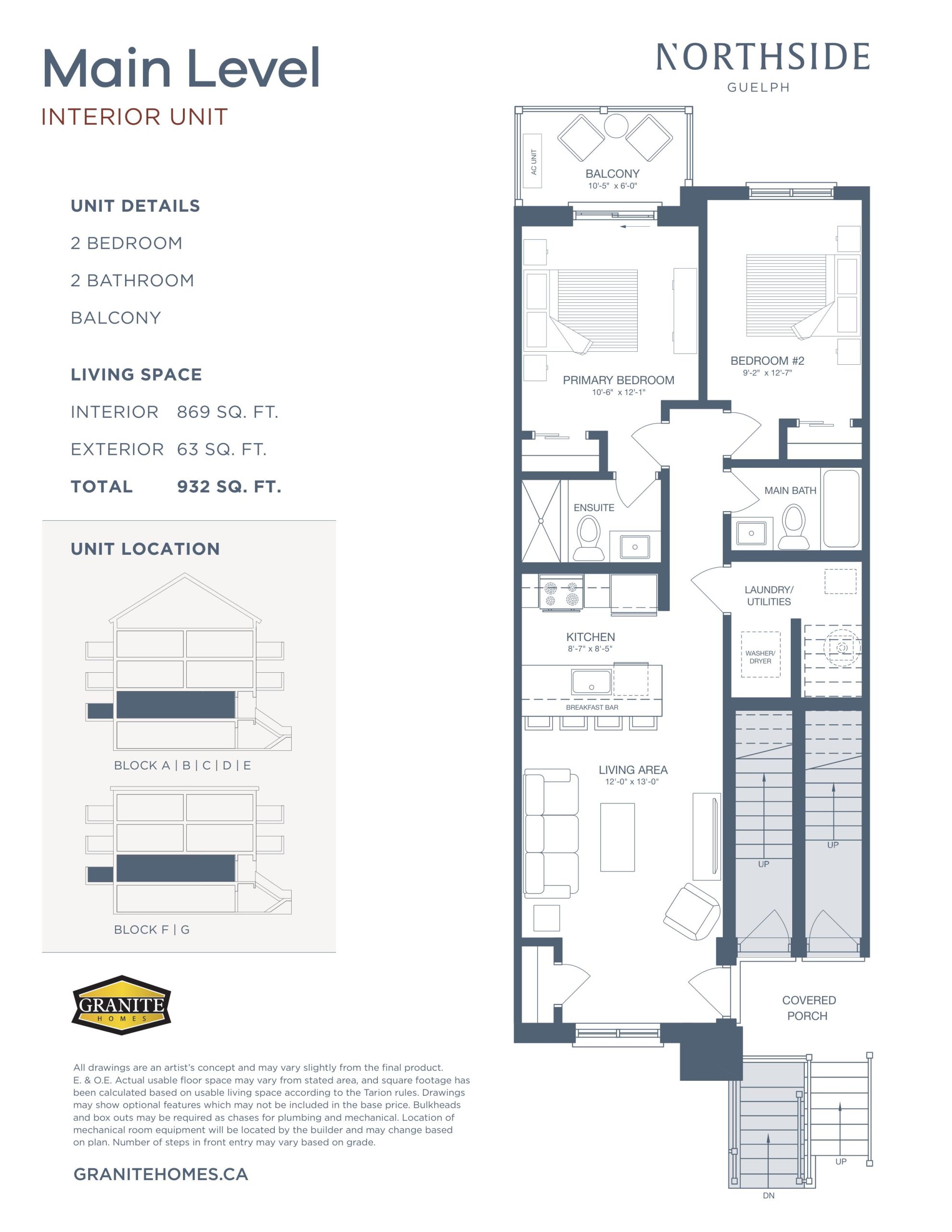 Main Level - Interior Unit floor plan