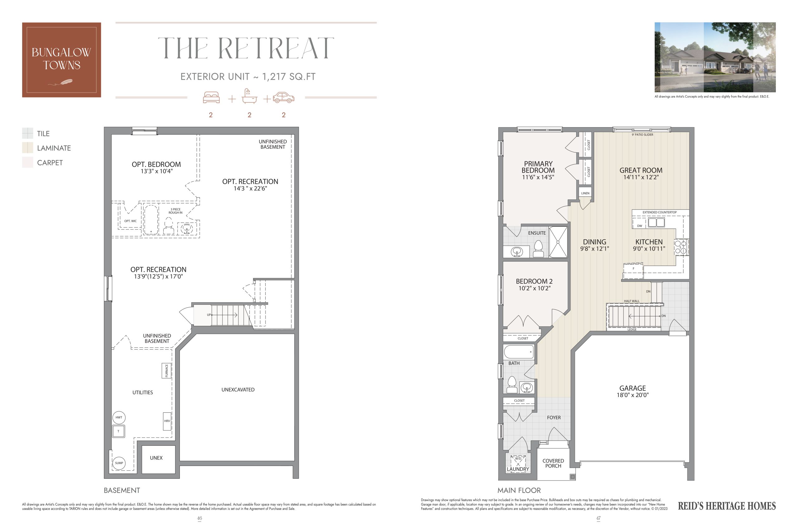 The Retreat (Exterior Unit) floor plan