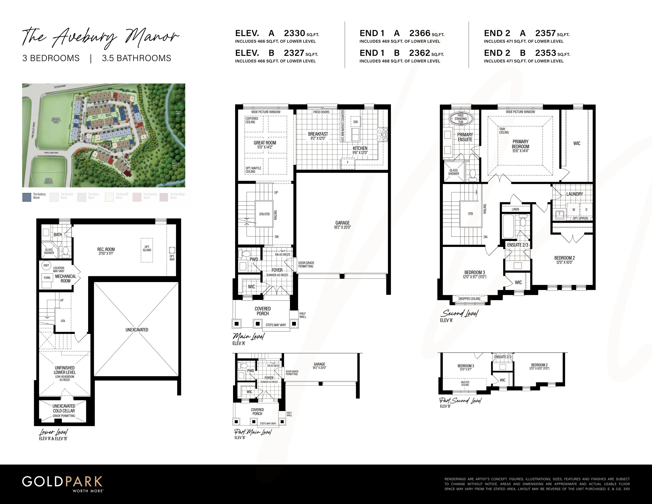 The Avebury Manor floor plan