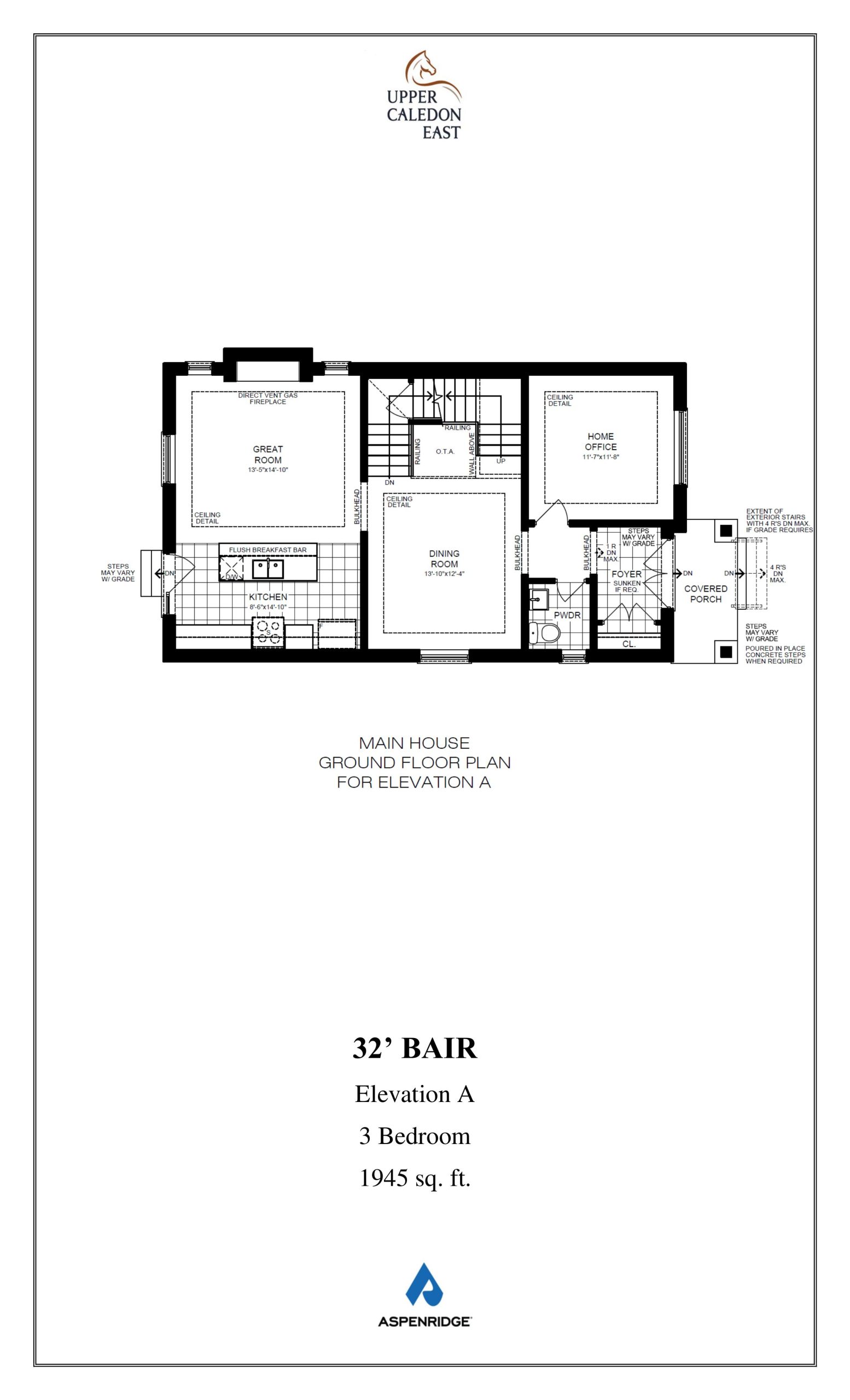 Bair - Elev. A floor plan