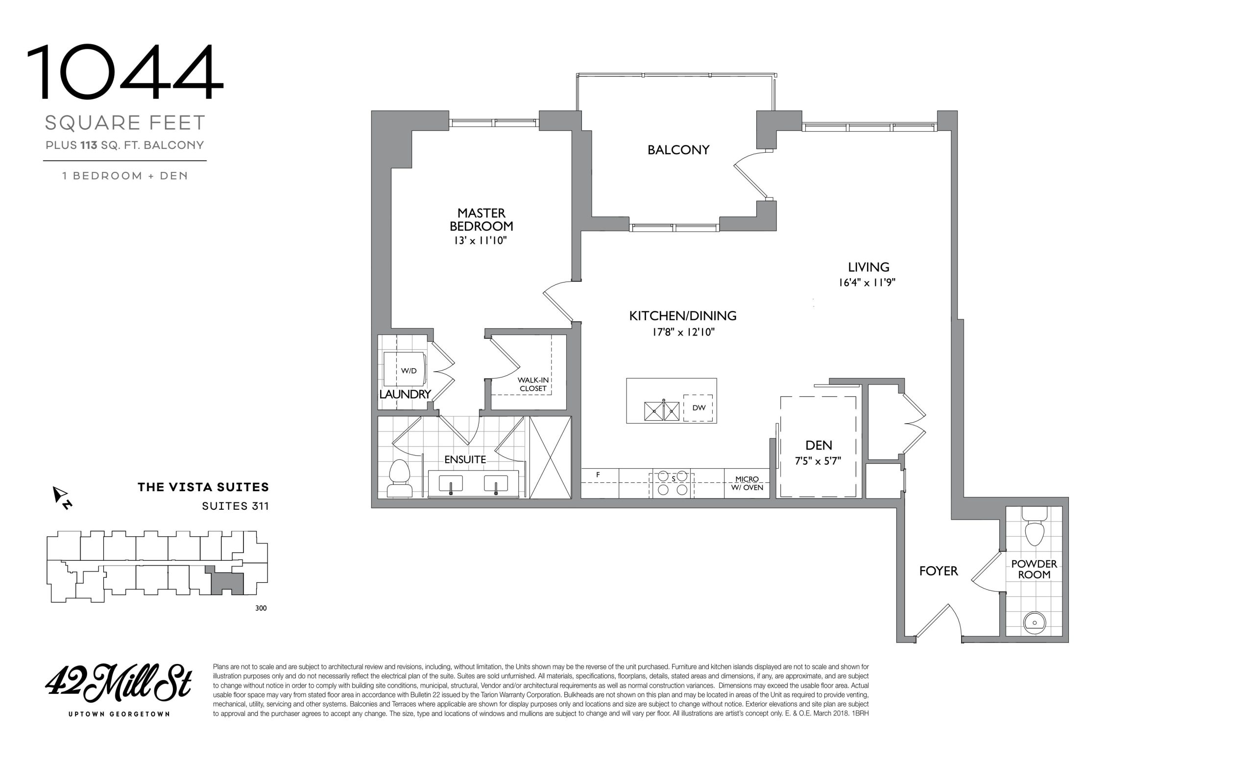 1044 - The Vista Suites floor plan