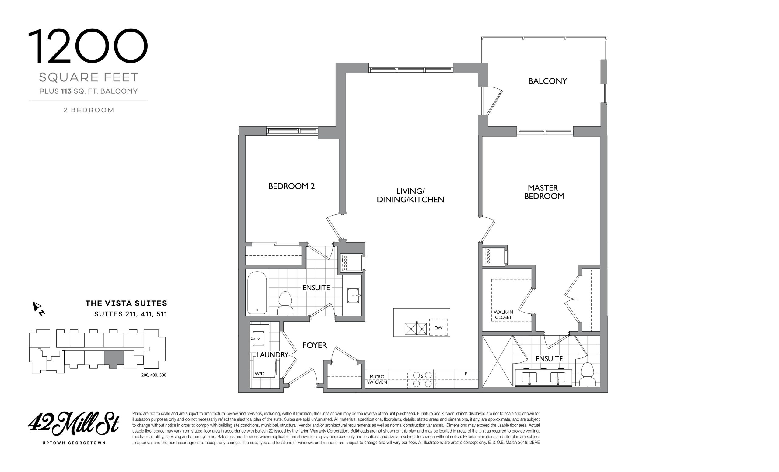1200 - The Vista Suites floor plan