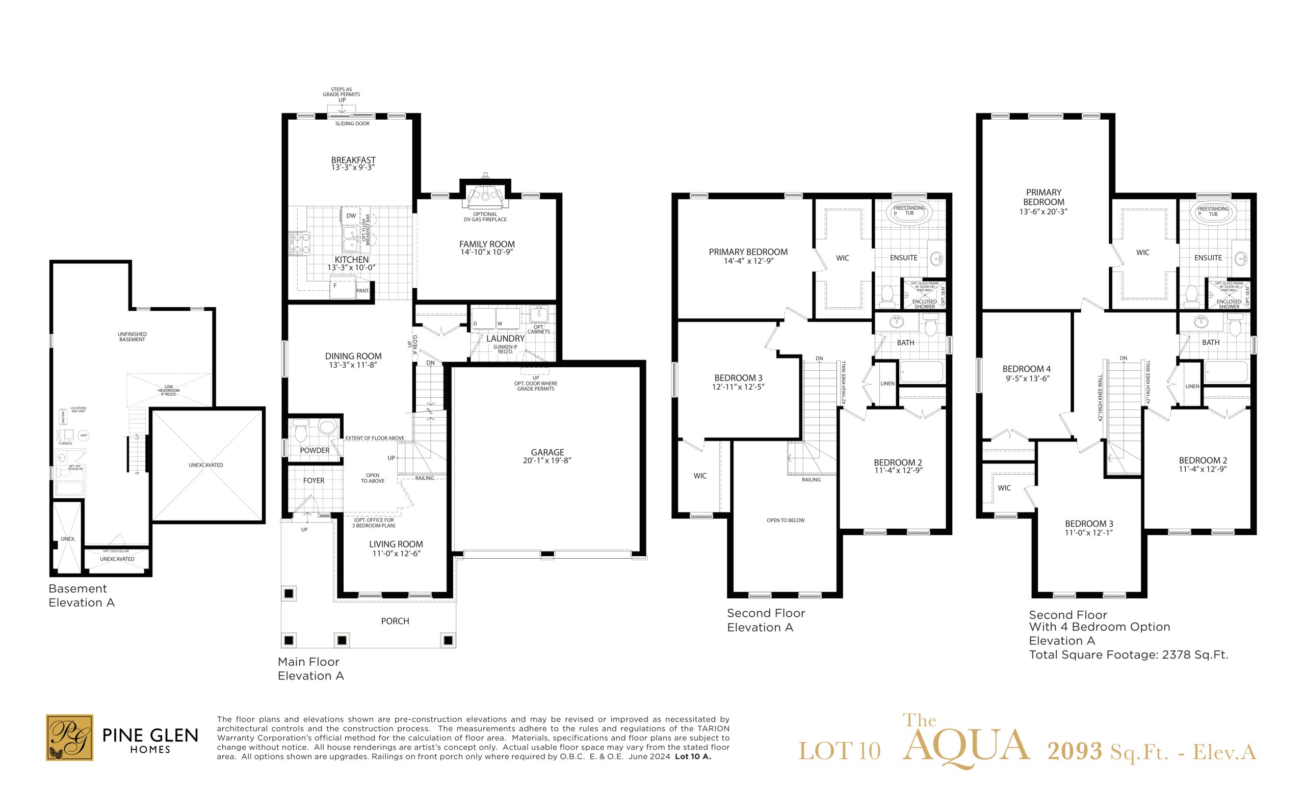The Aqua - Elev. A floor plan