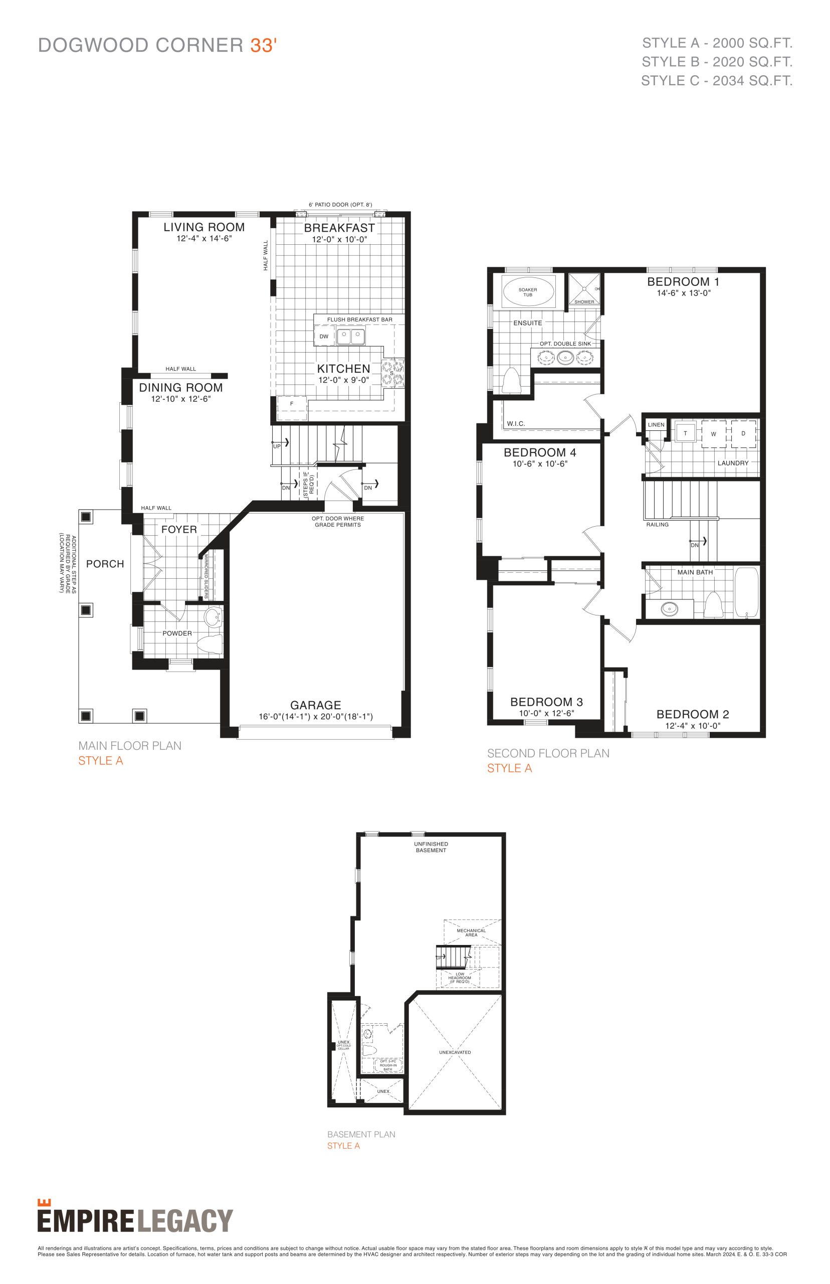 Dogwood Corner 33' floor plan