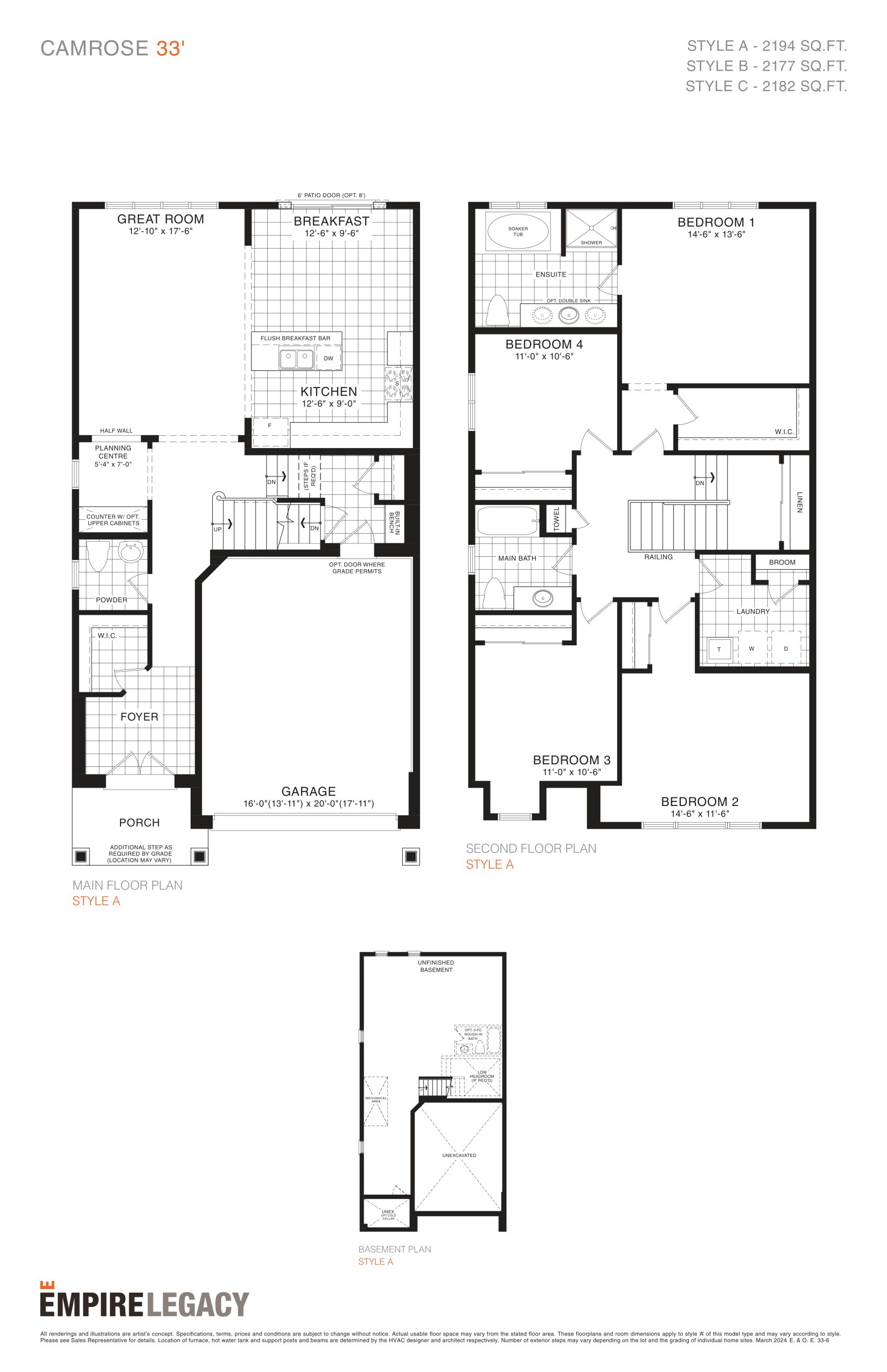 Camrose 33' floor plan