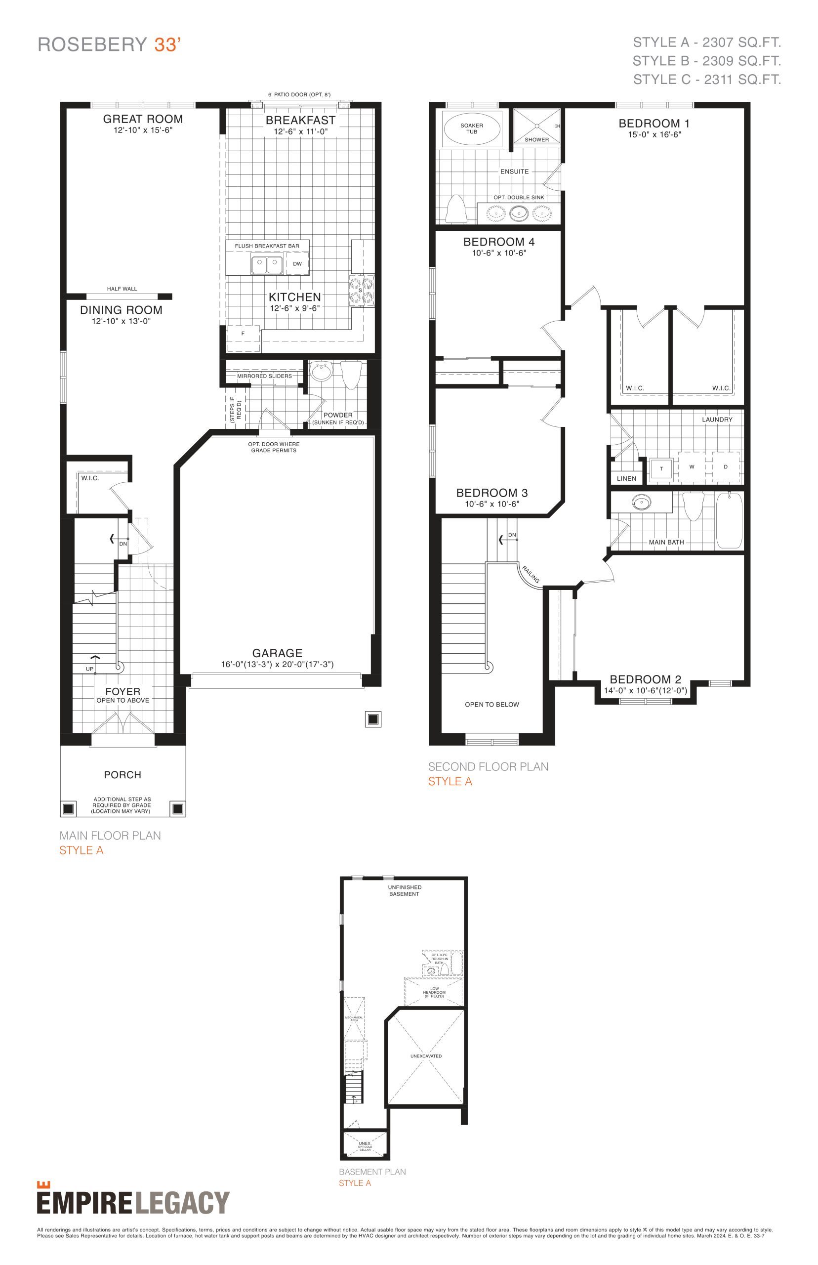 Rosebery 33' floor plan
