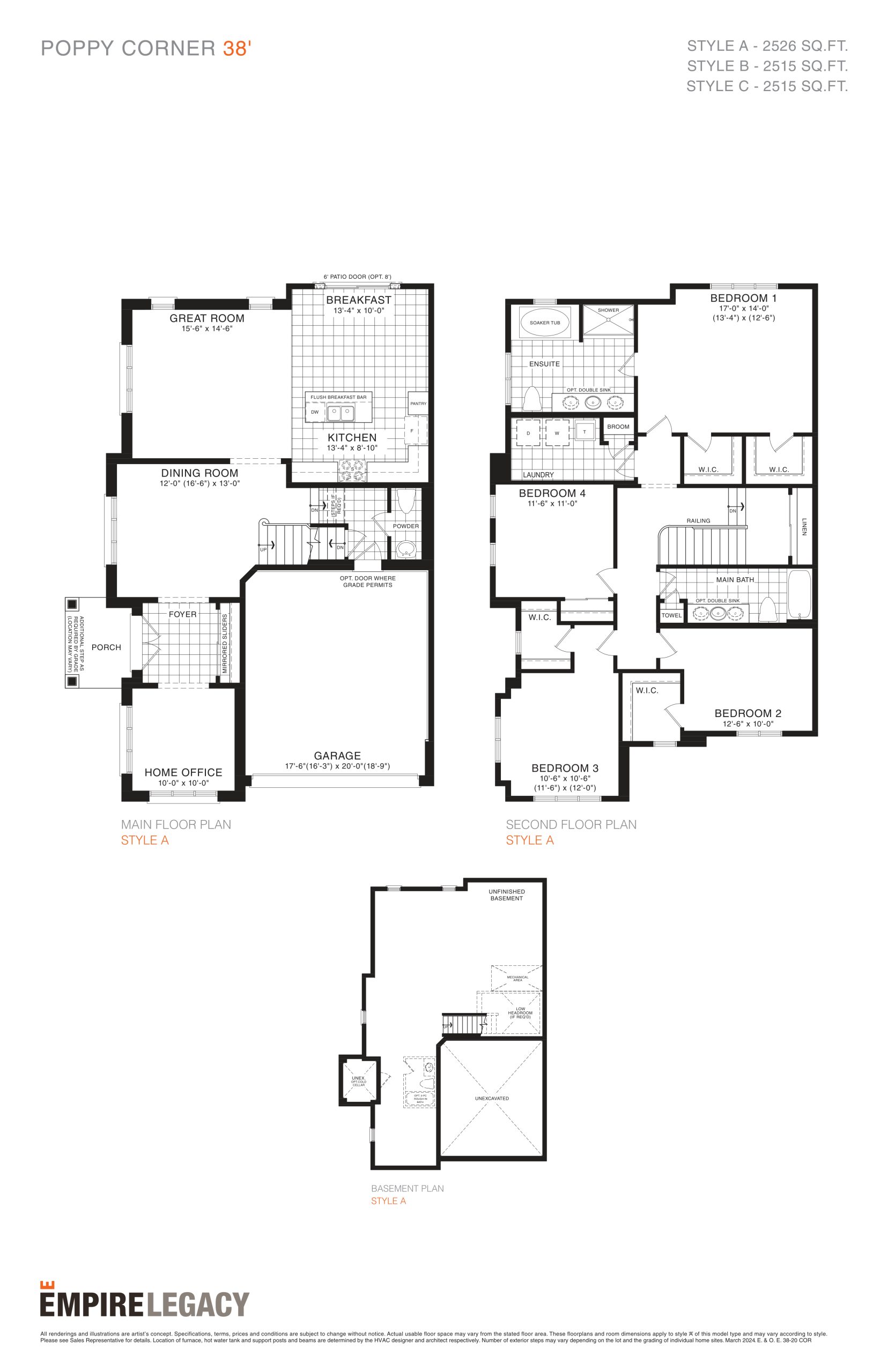 Poppy Corner 38' floor plan