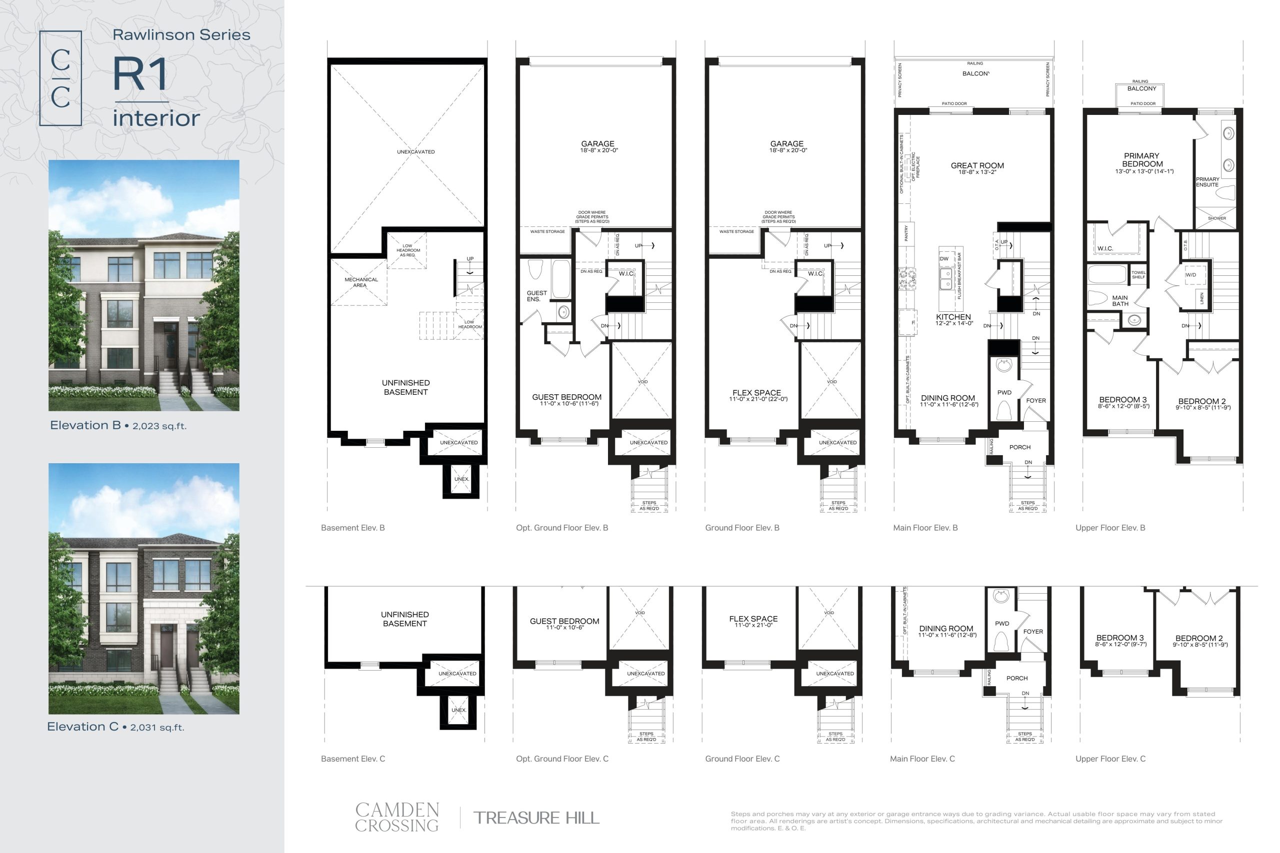 R1 Interior Elevation B / C floor plan