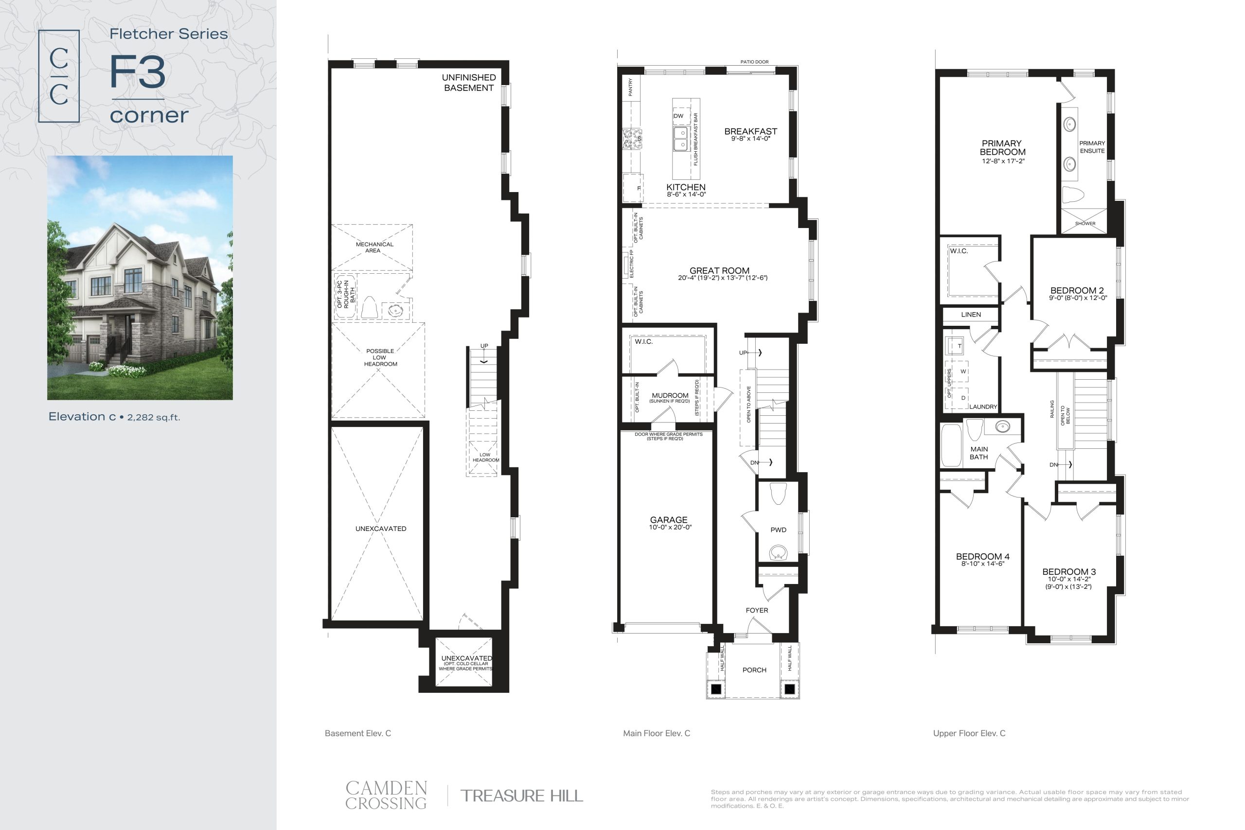 F3 Corner Elevation C floor plan