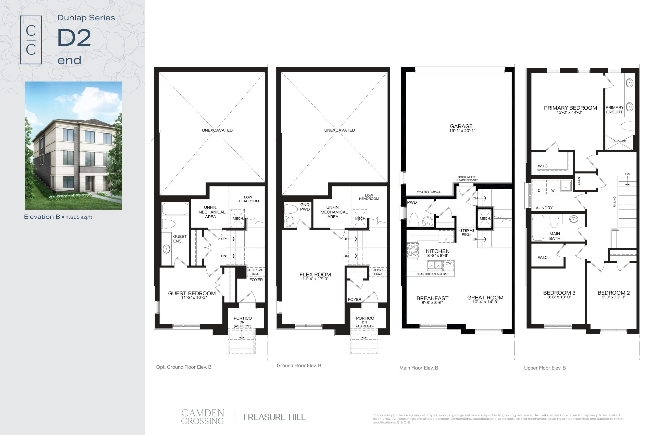 D2 End Elevation B floor plan