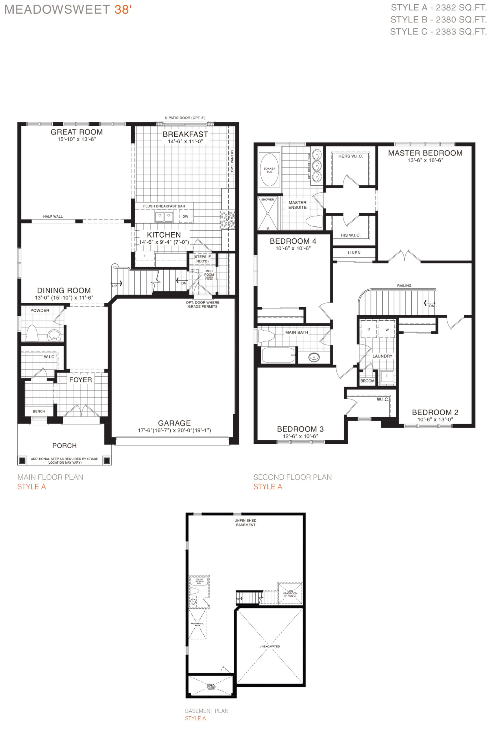 Meadowsweet 38' floor plan