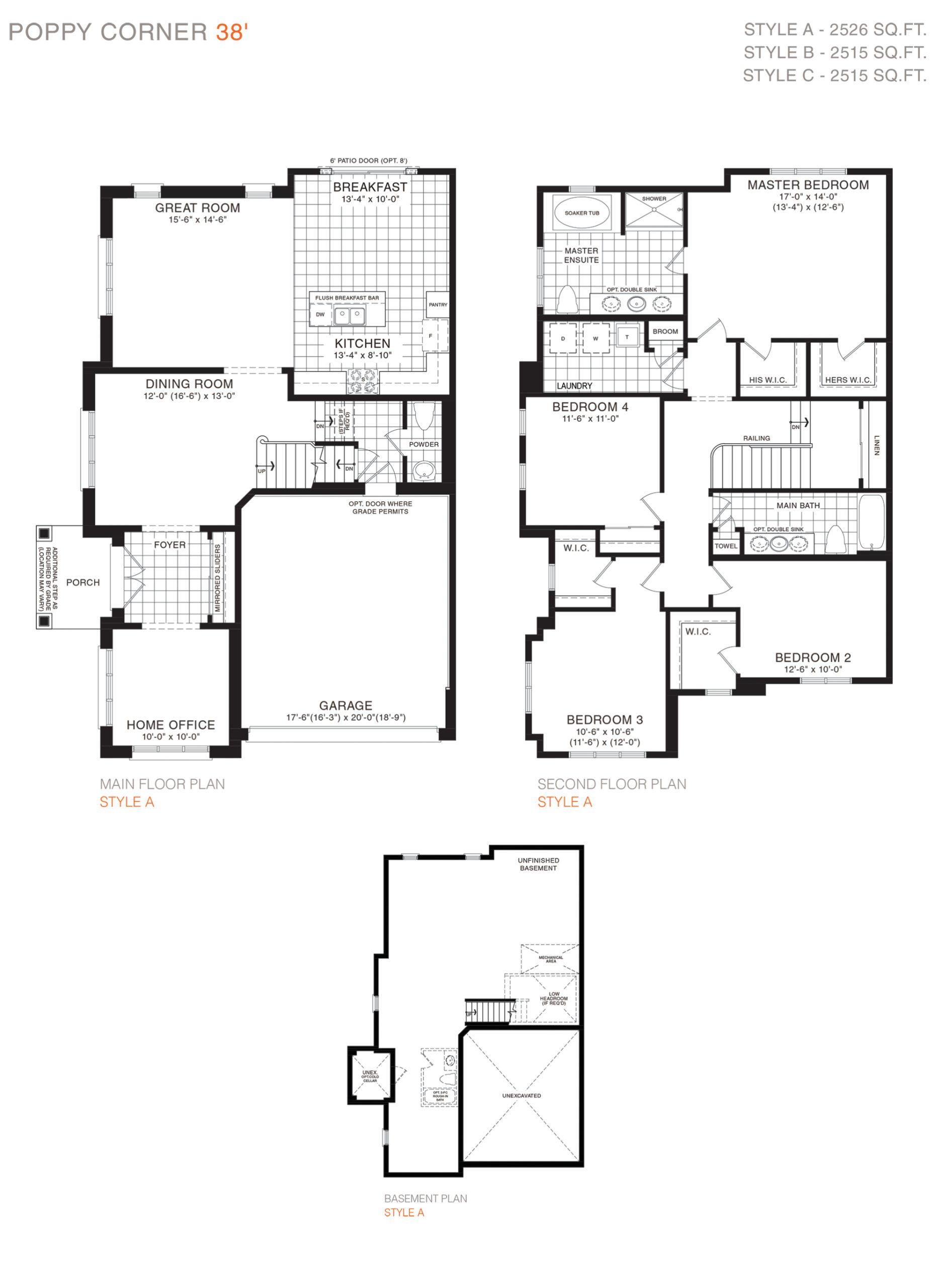 Poppy Corner 38' floor plan