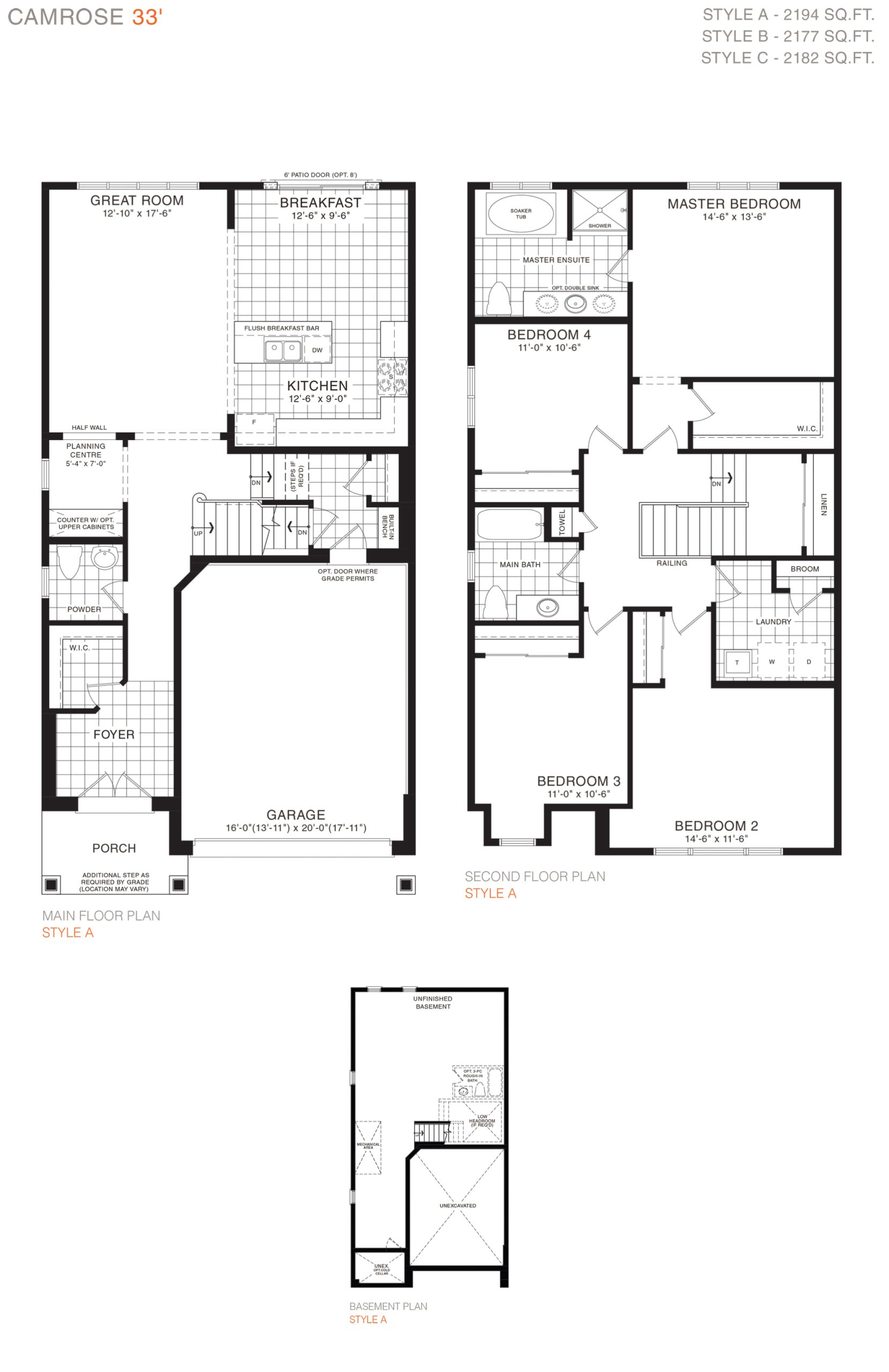 Camrose 33' floor plan