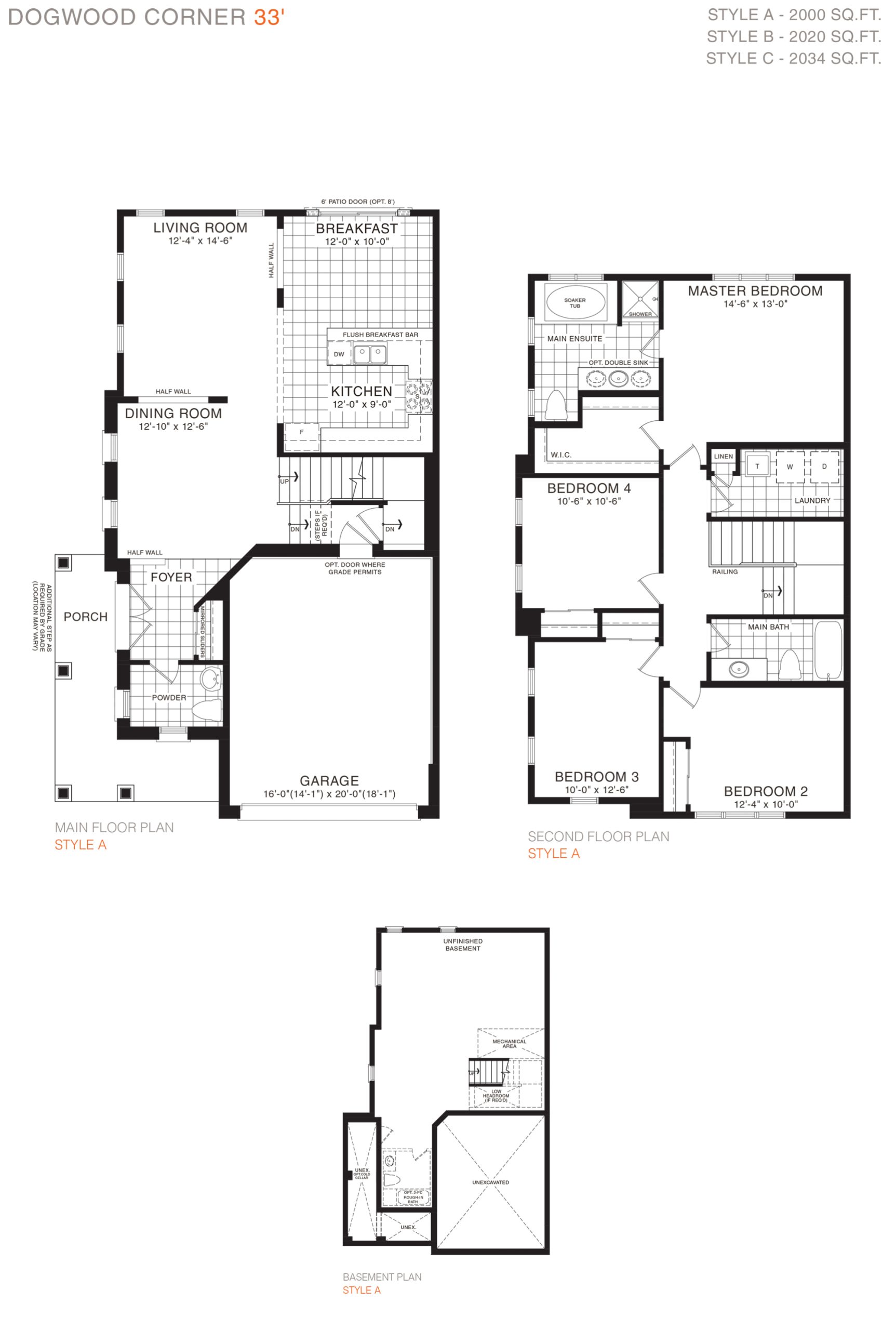 Dogwood Corner 33' floor plan