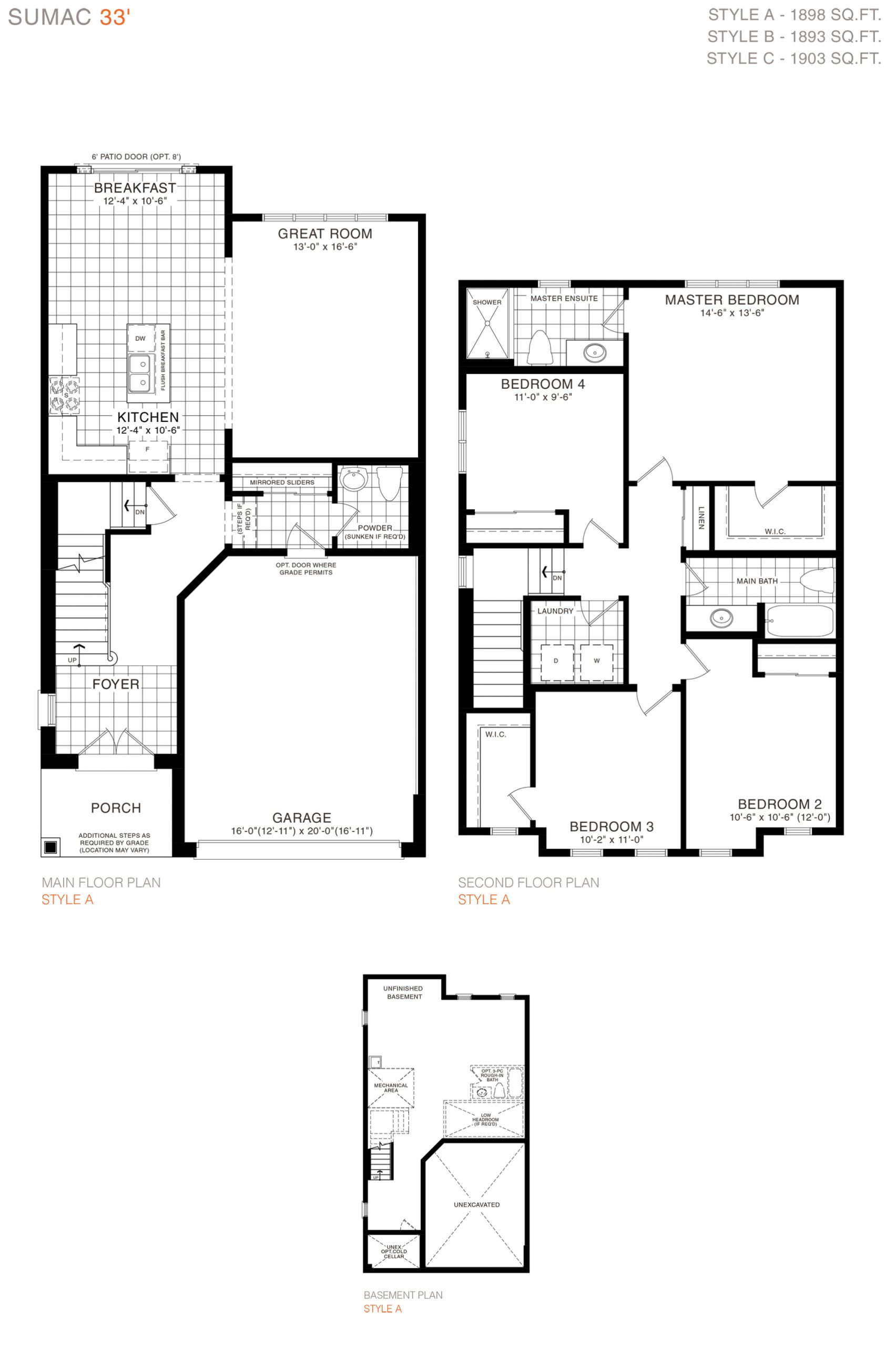 Sumac 33' floor plan