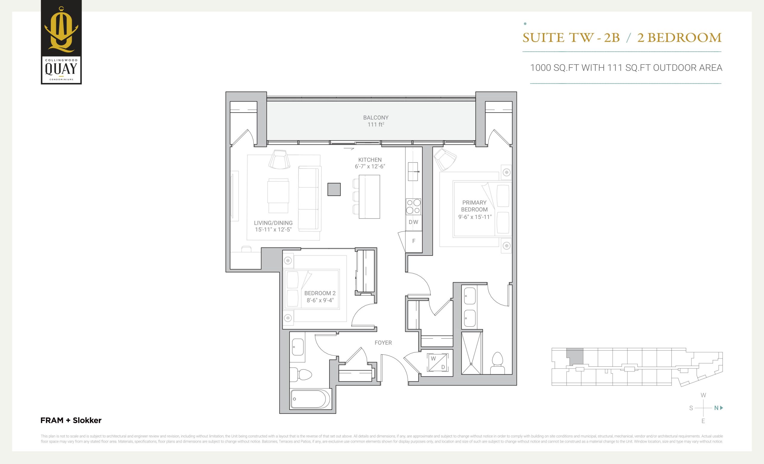 Suite TW-2B floor plan