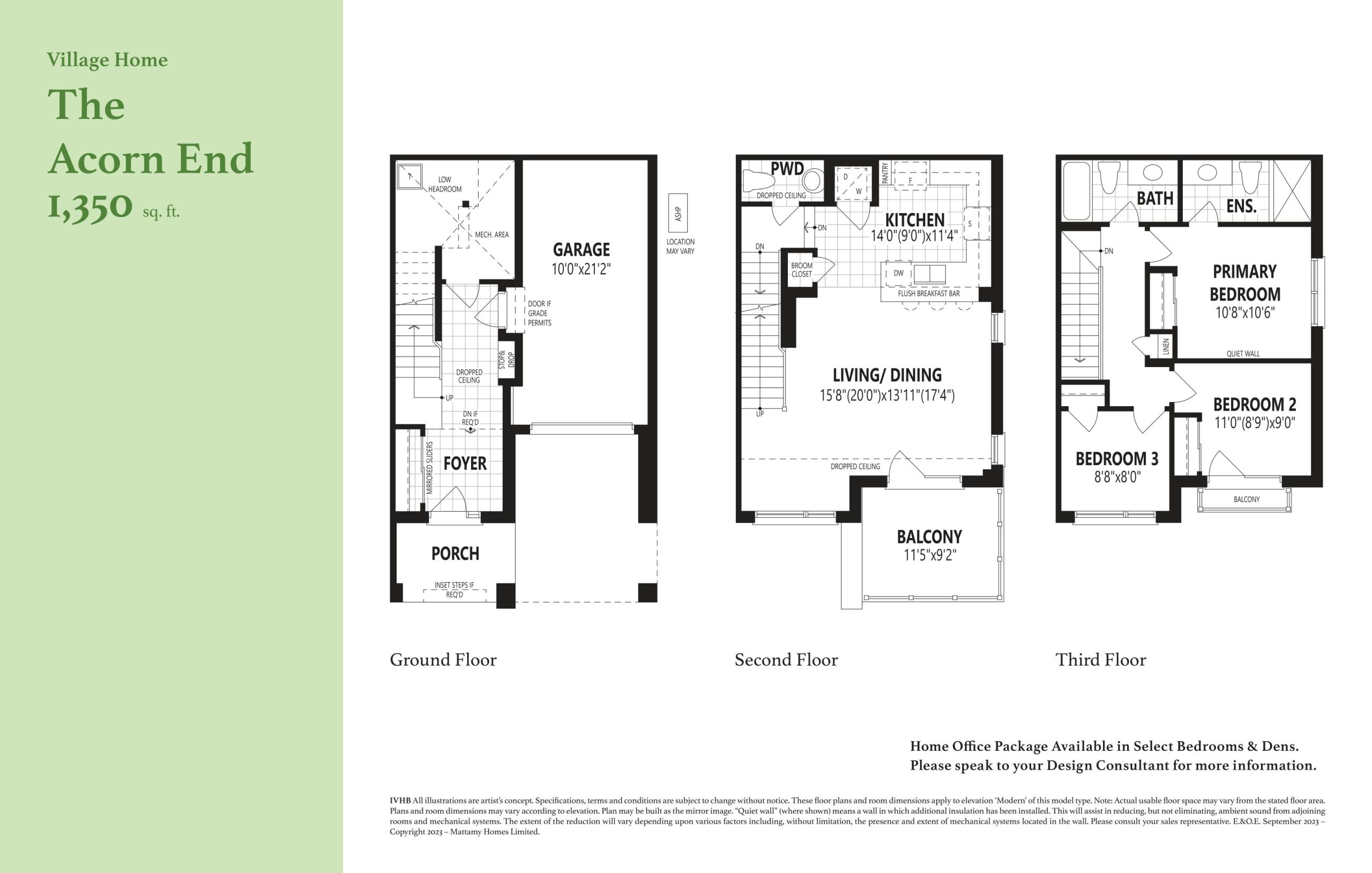 The Acorn End floor plan
