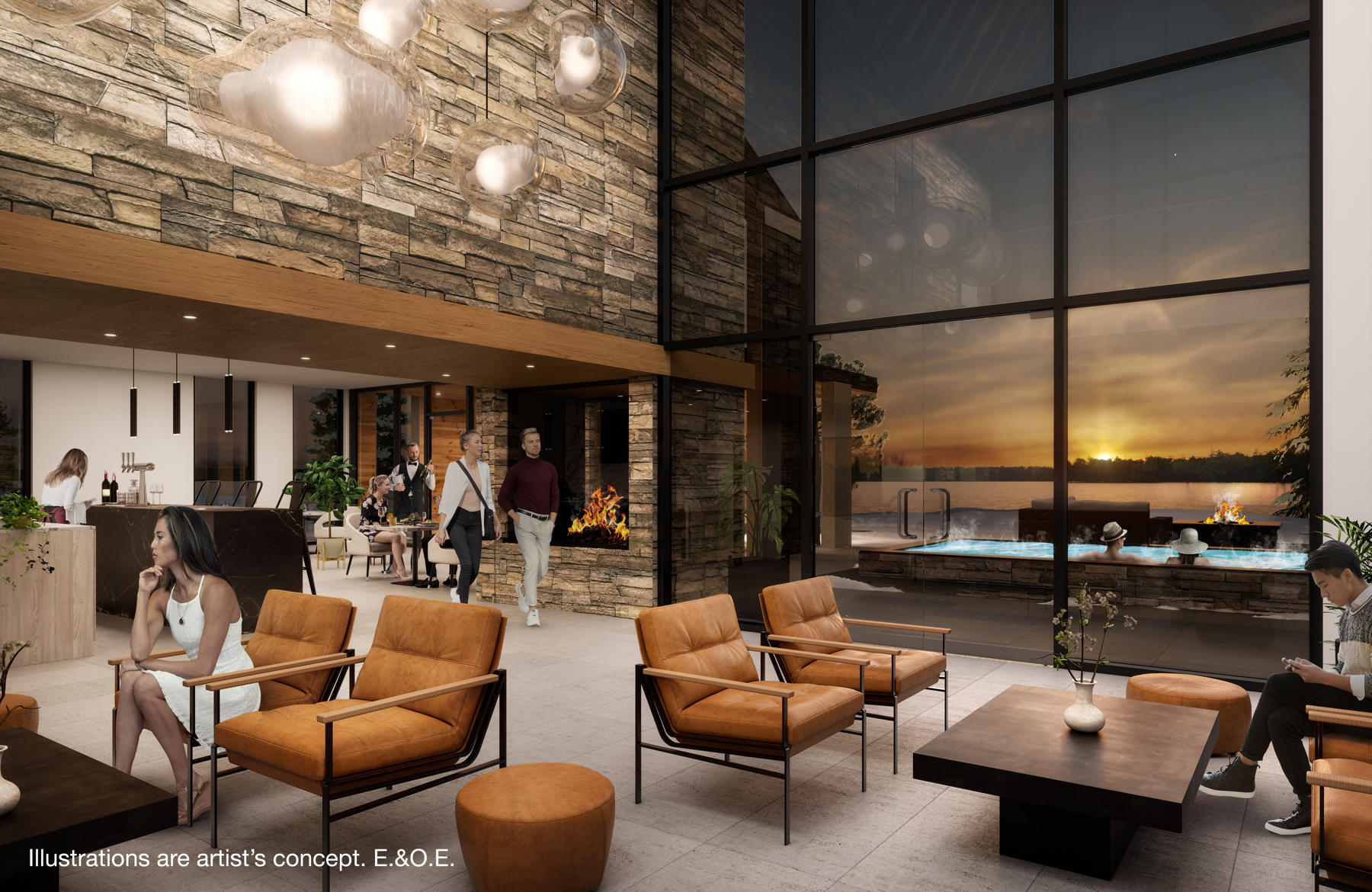 Luna Bay Muskoka Lakeside Cottages in Gravenhurst — rendering 8