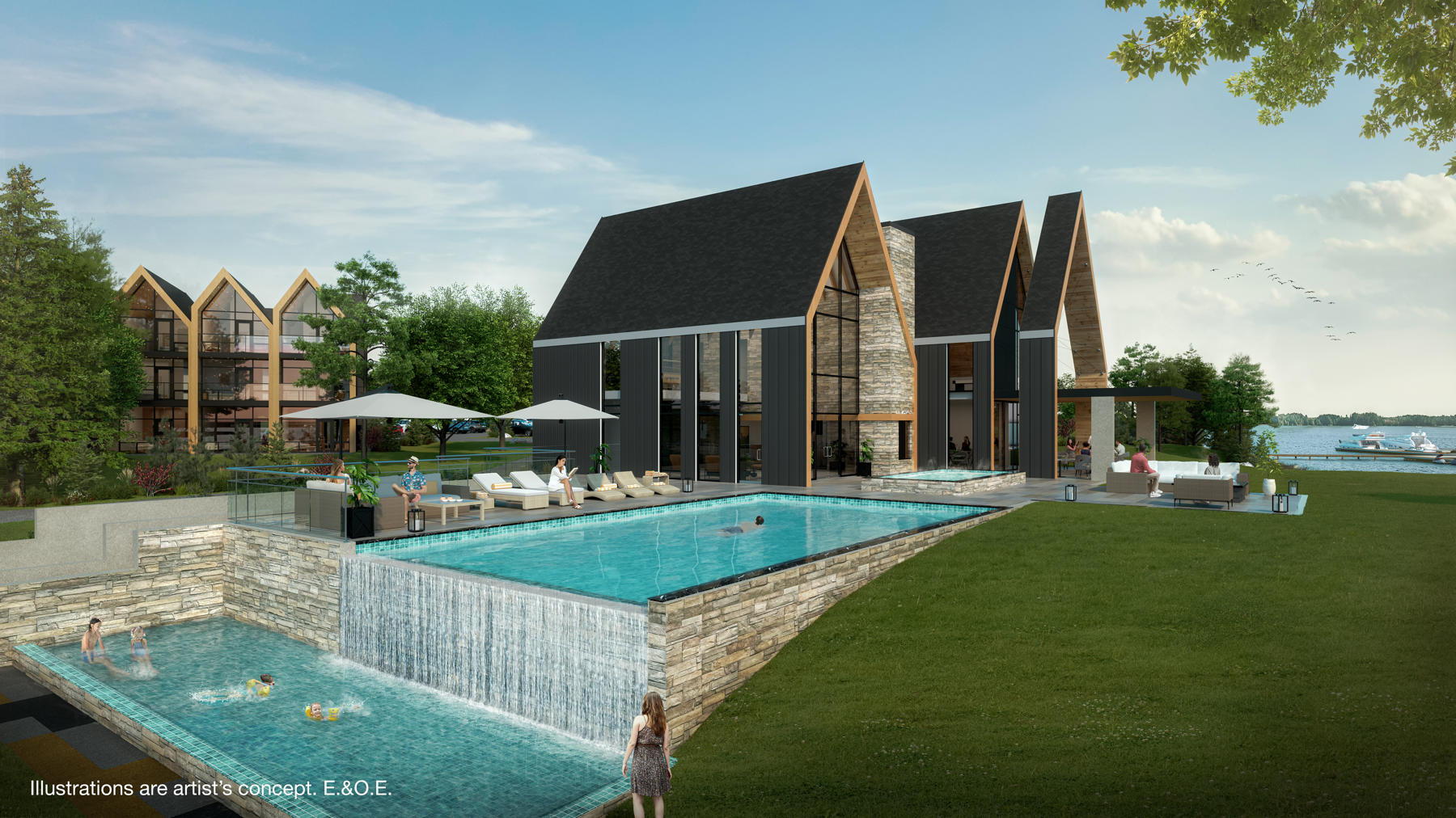 Luna Bay Muskoka Lakeside Cottages in Gravenhurst — rendering 4