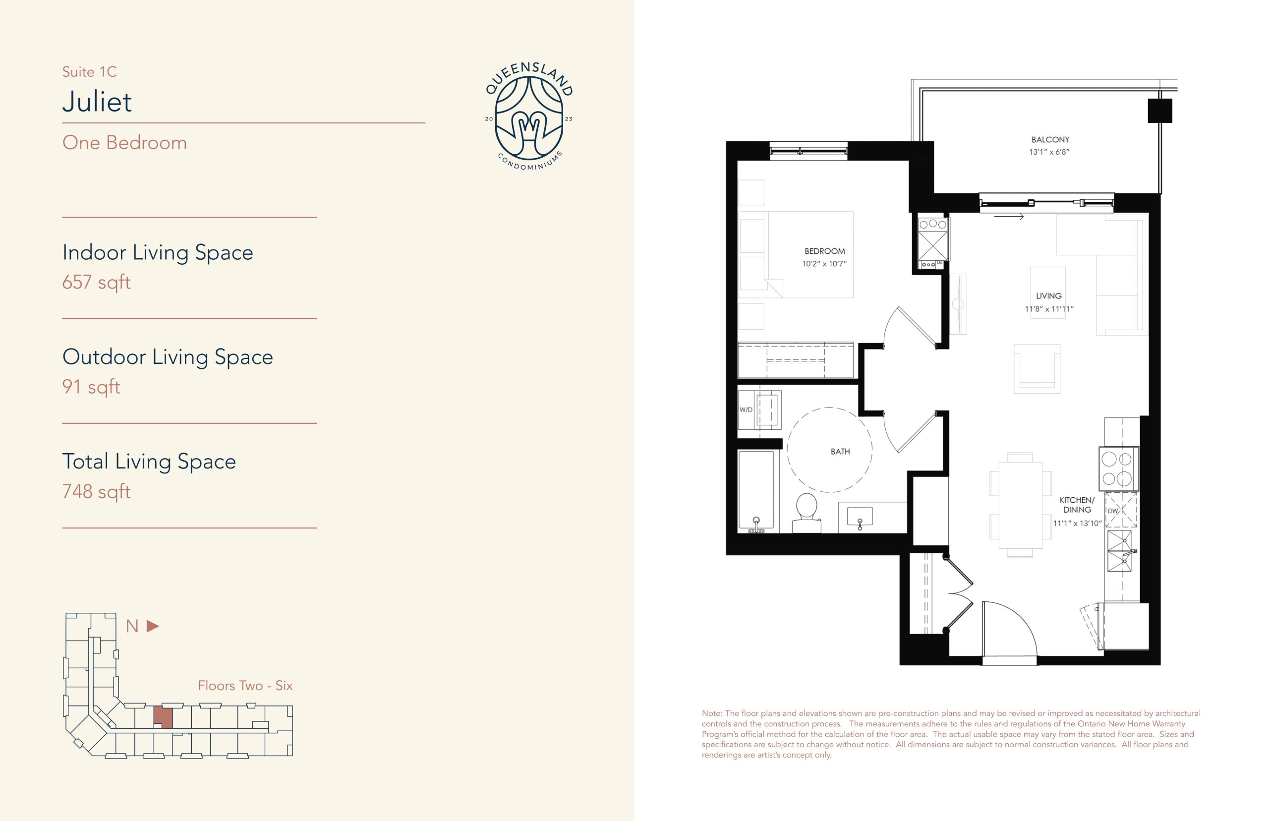 Juliet - Suite 1C floor plan
