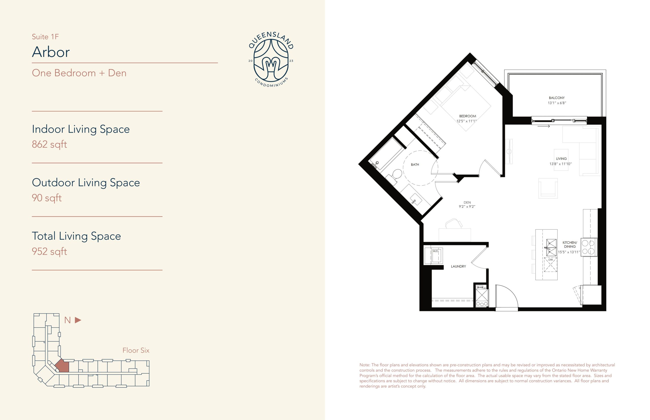 Arbor - Suite 1F floor plan