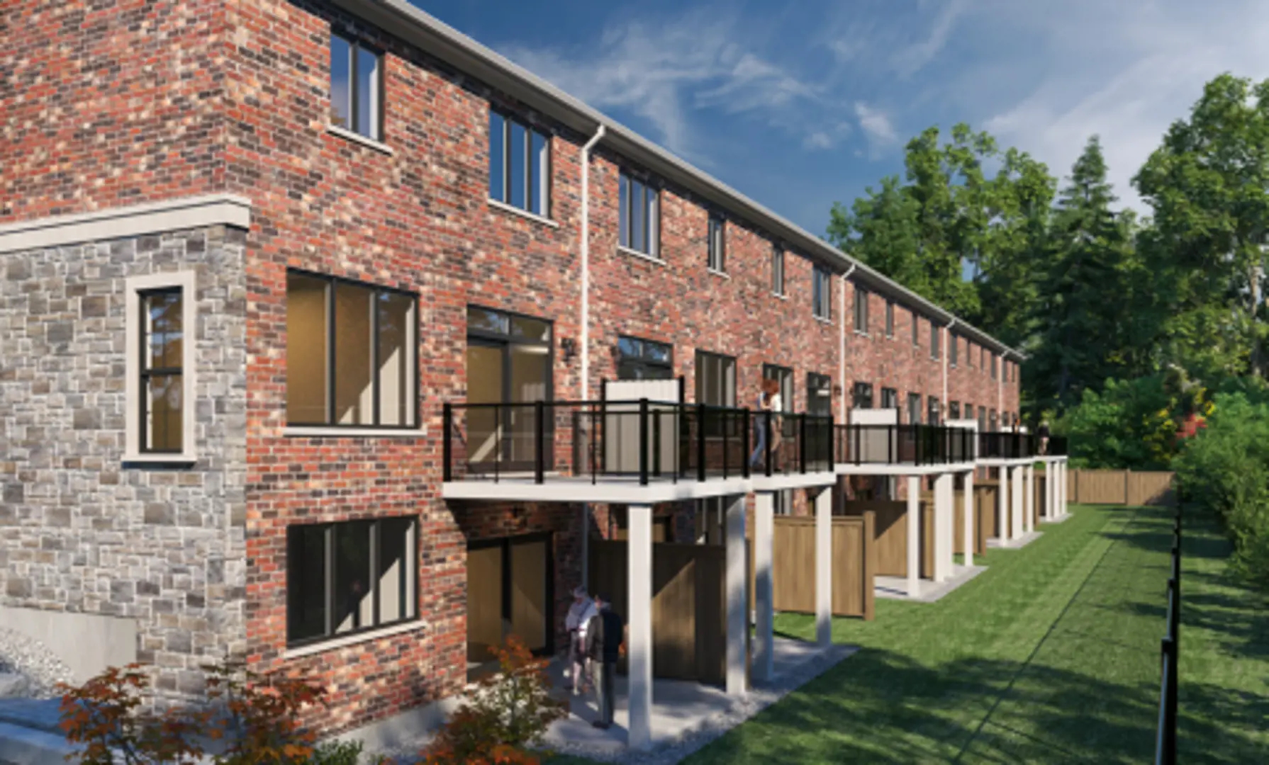 Towns on Queen in Hamilton — rendering 3