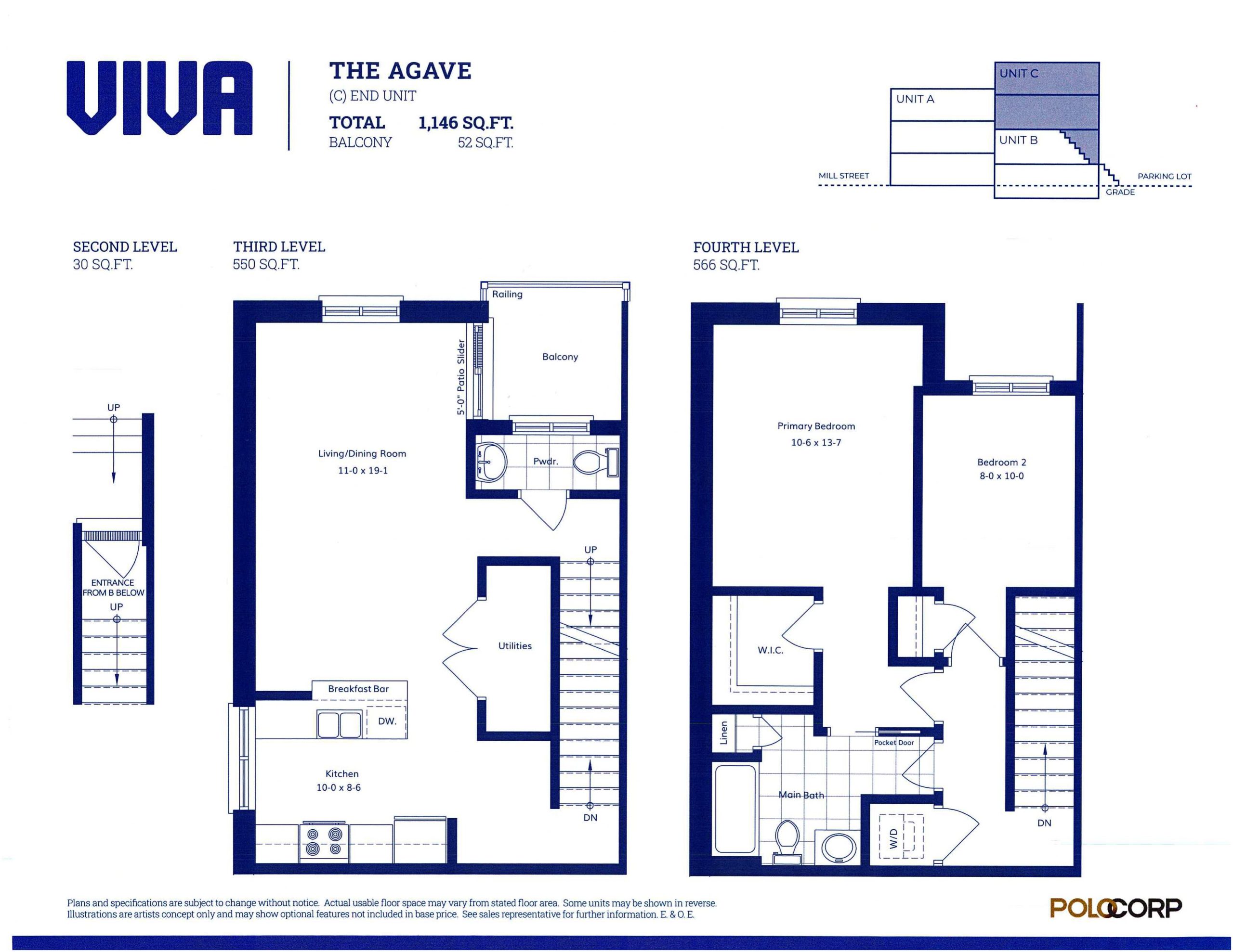 The Agave (End) floor plan