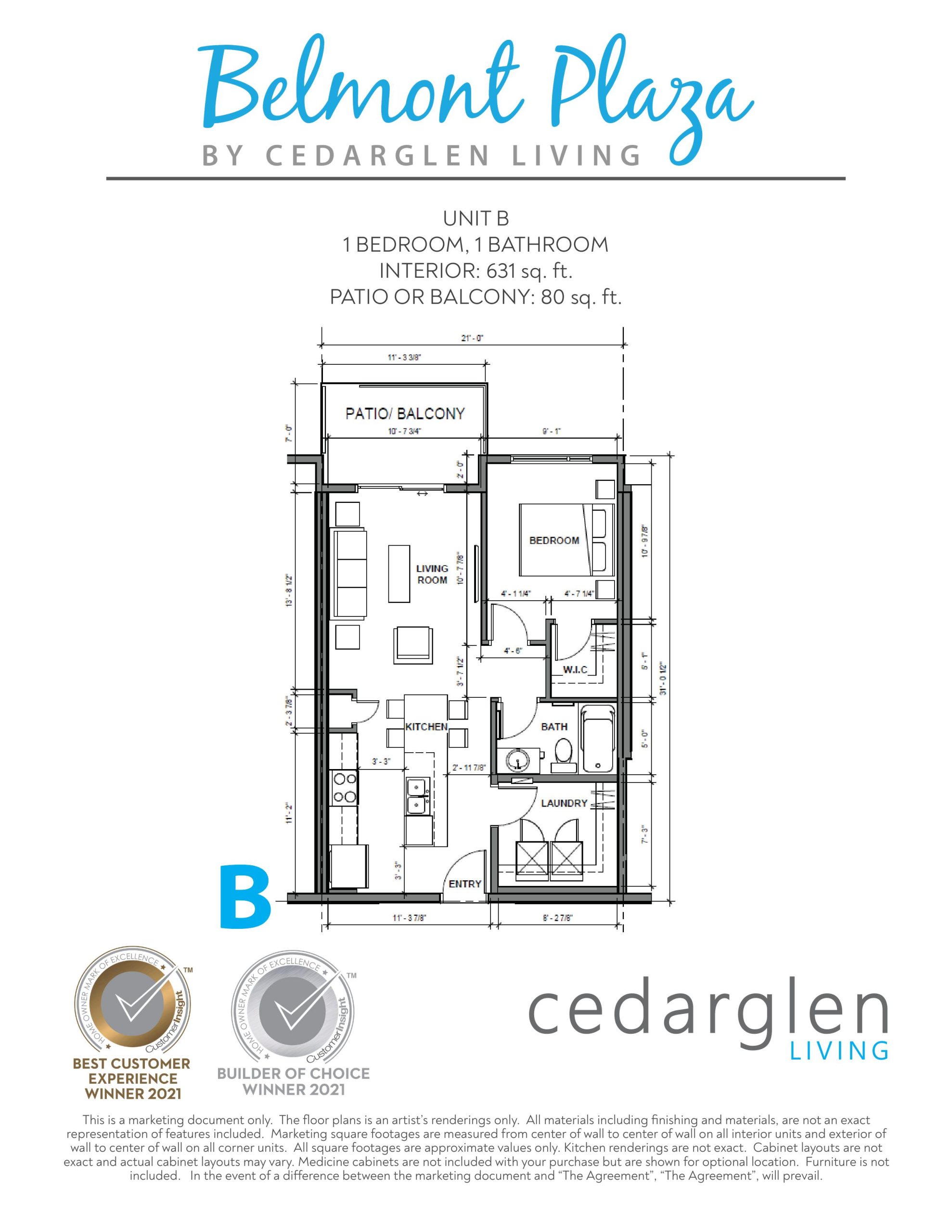 Unit B floor plan