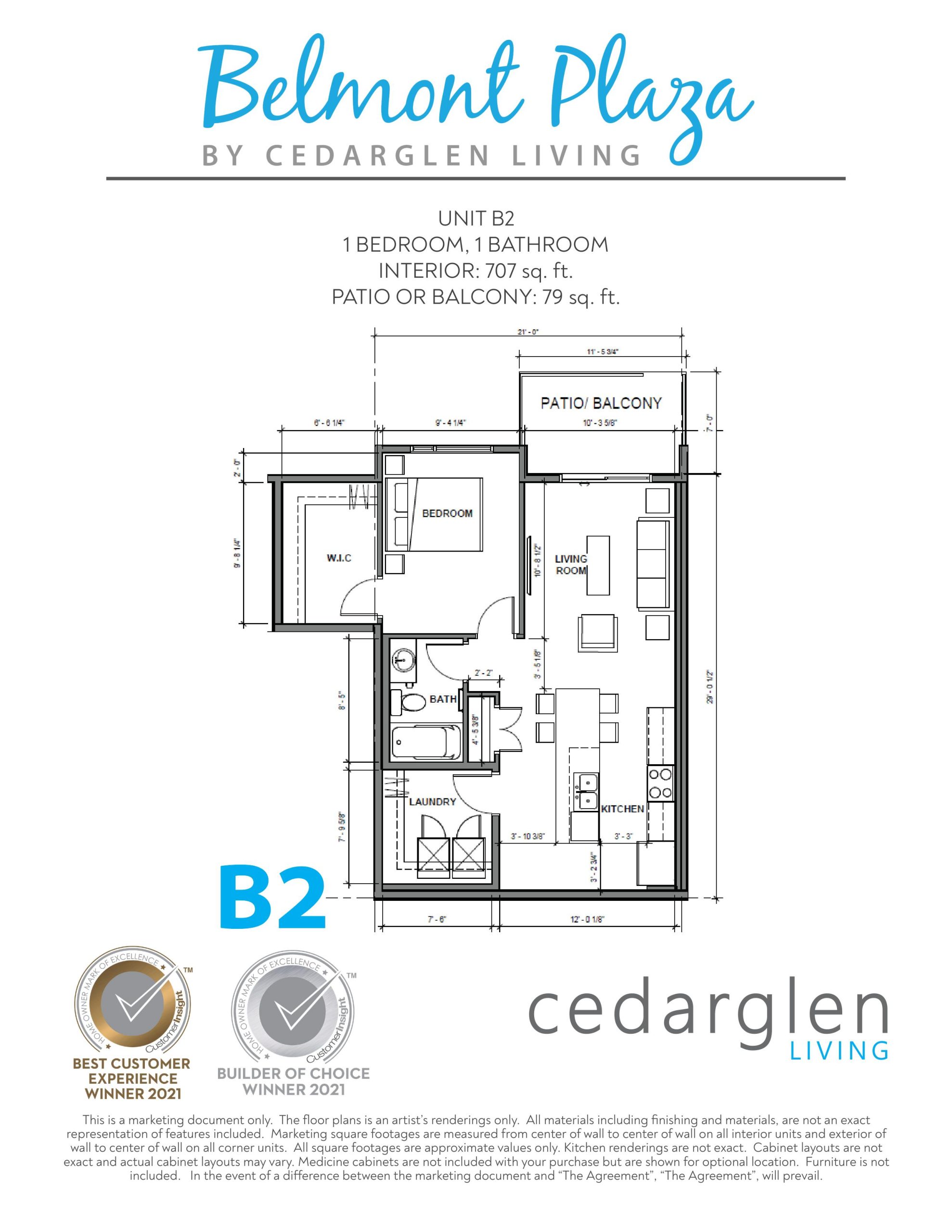 Unit B2 floor plan