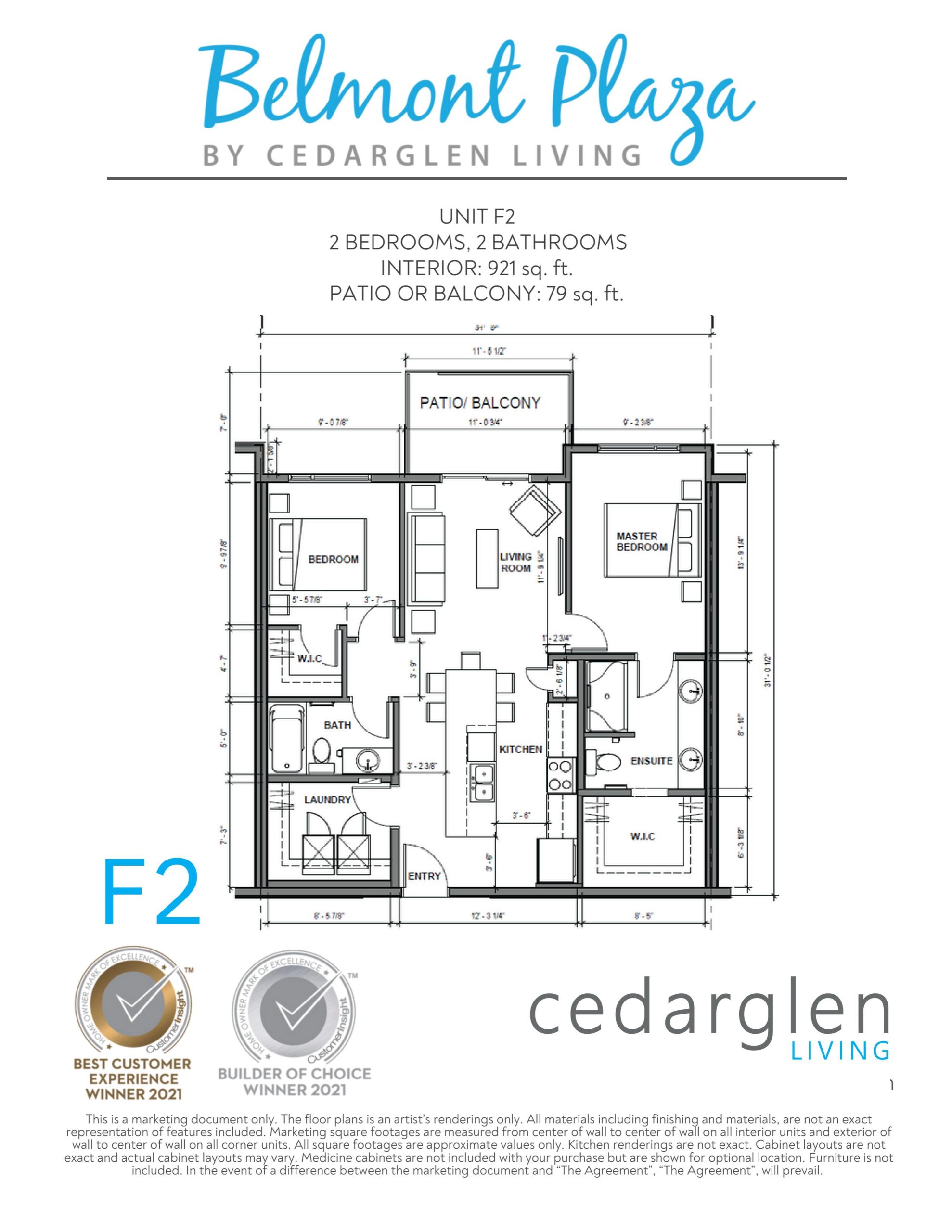 Unit F2 floor plan