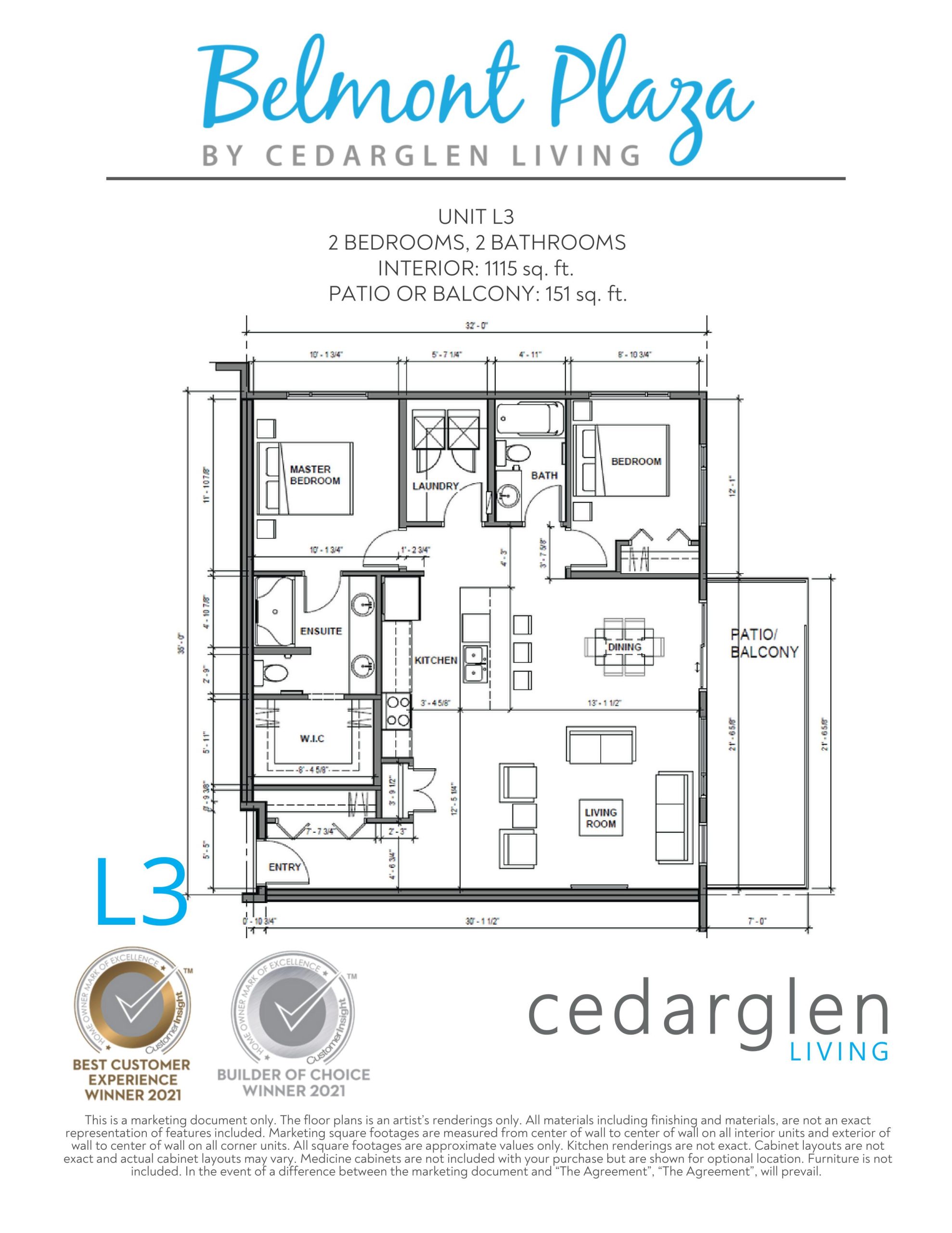 Unit L3 floor plan