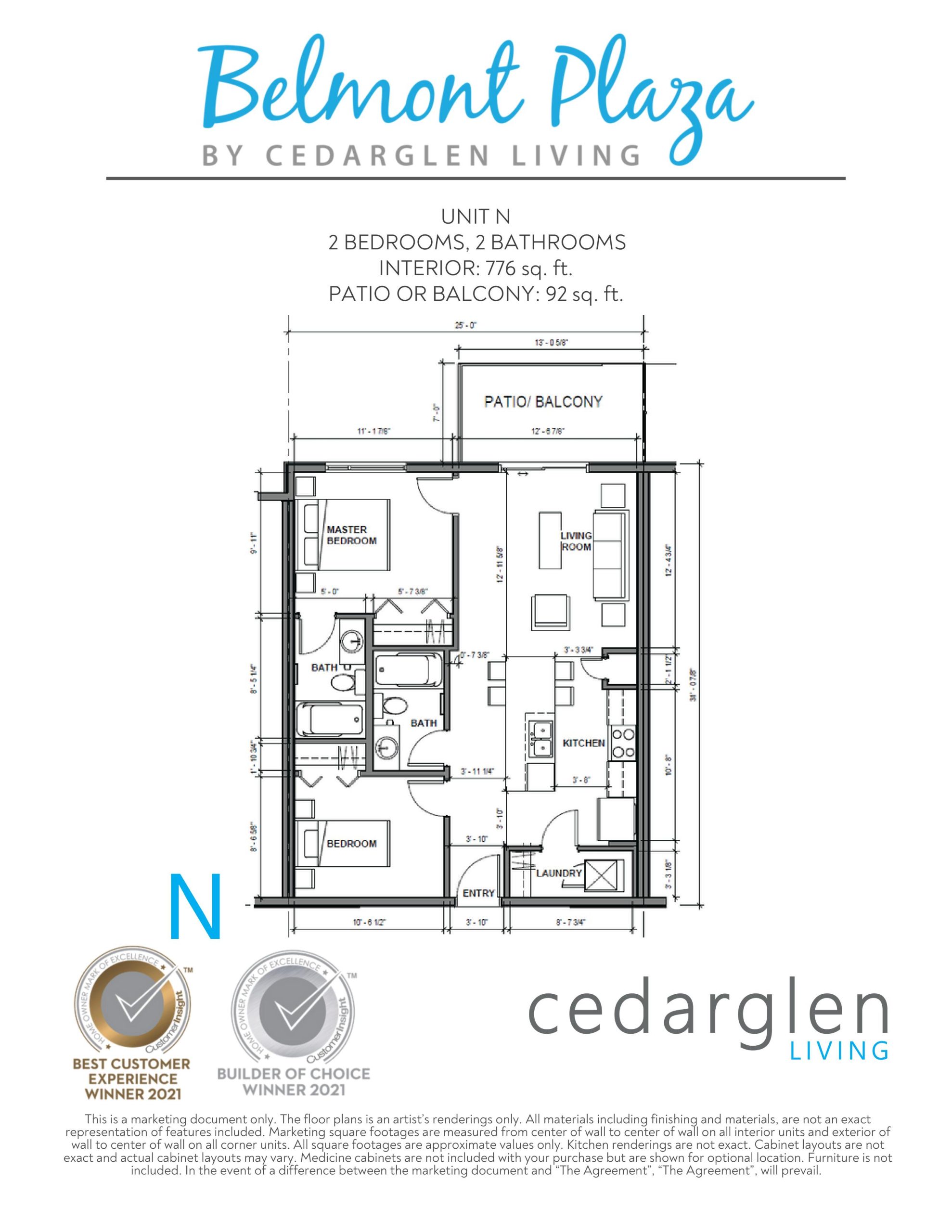 Unit N floor plan