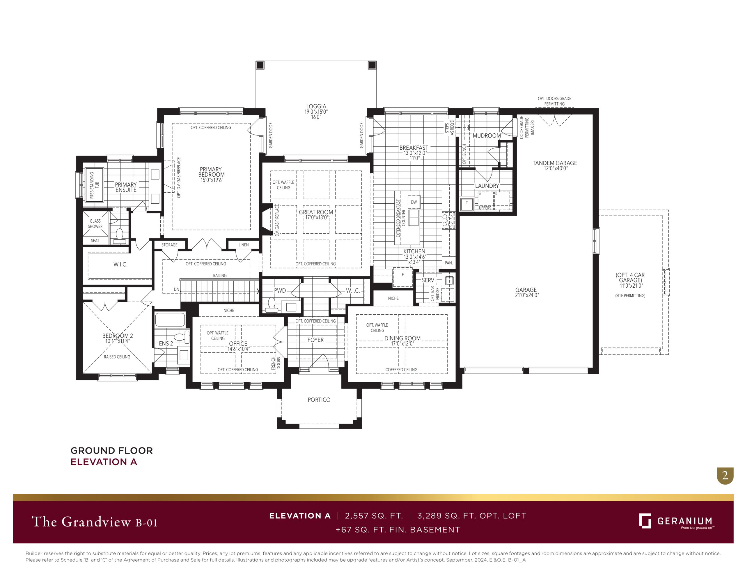 The Grandview - Elevation A floor plan