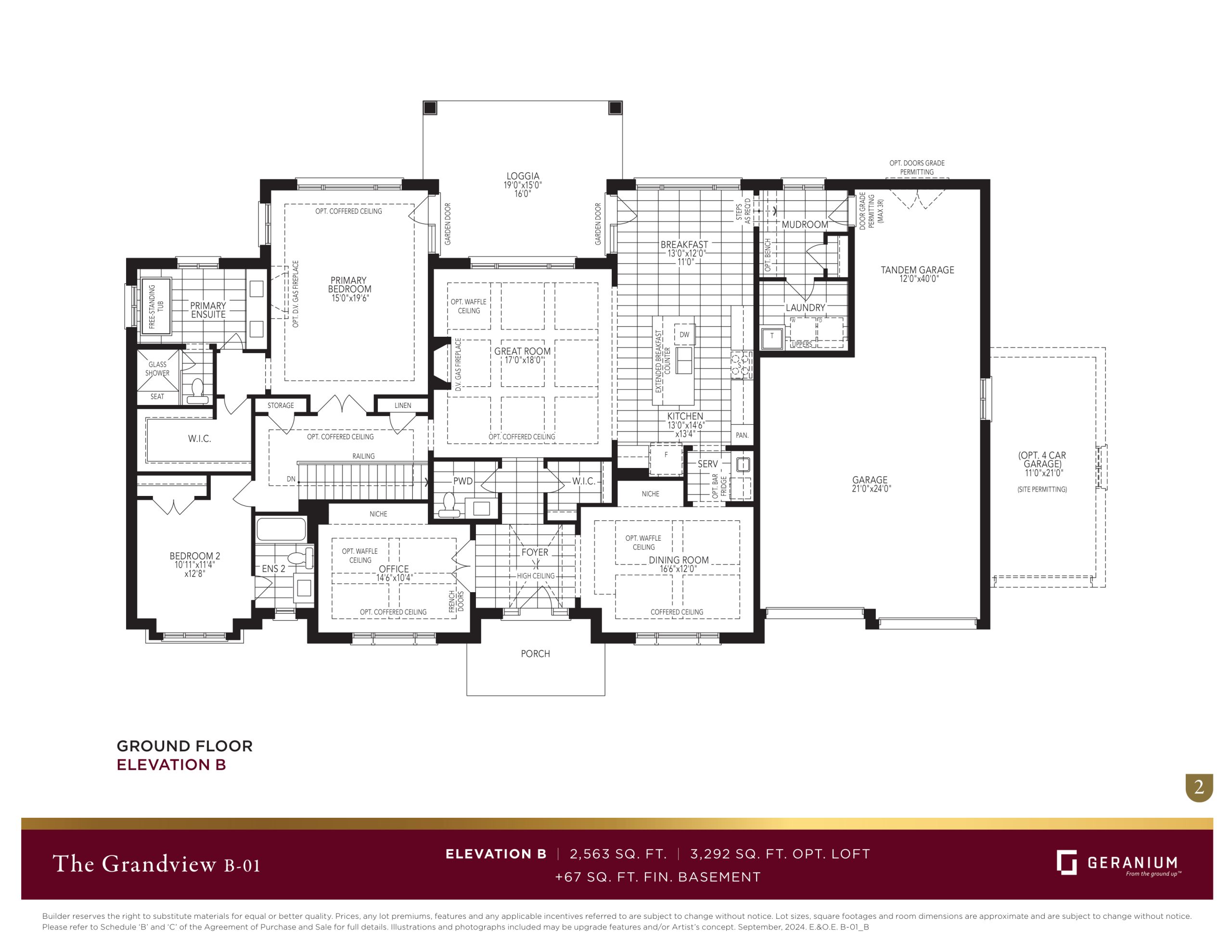 The Grandview - Elevation B floor plan