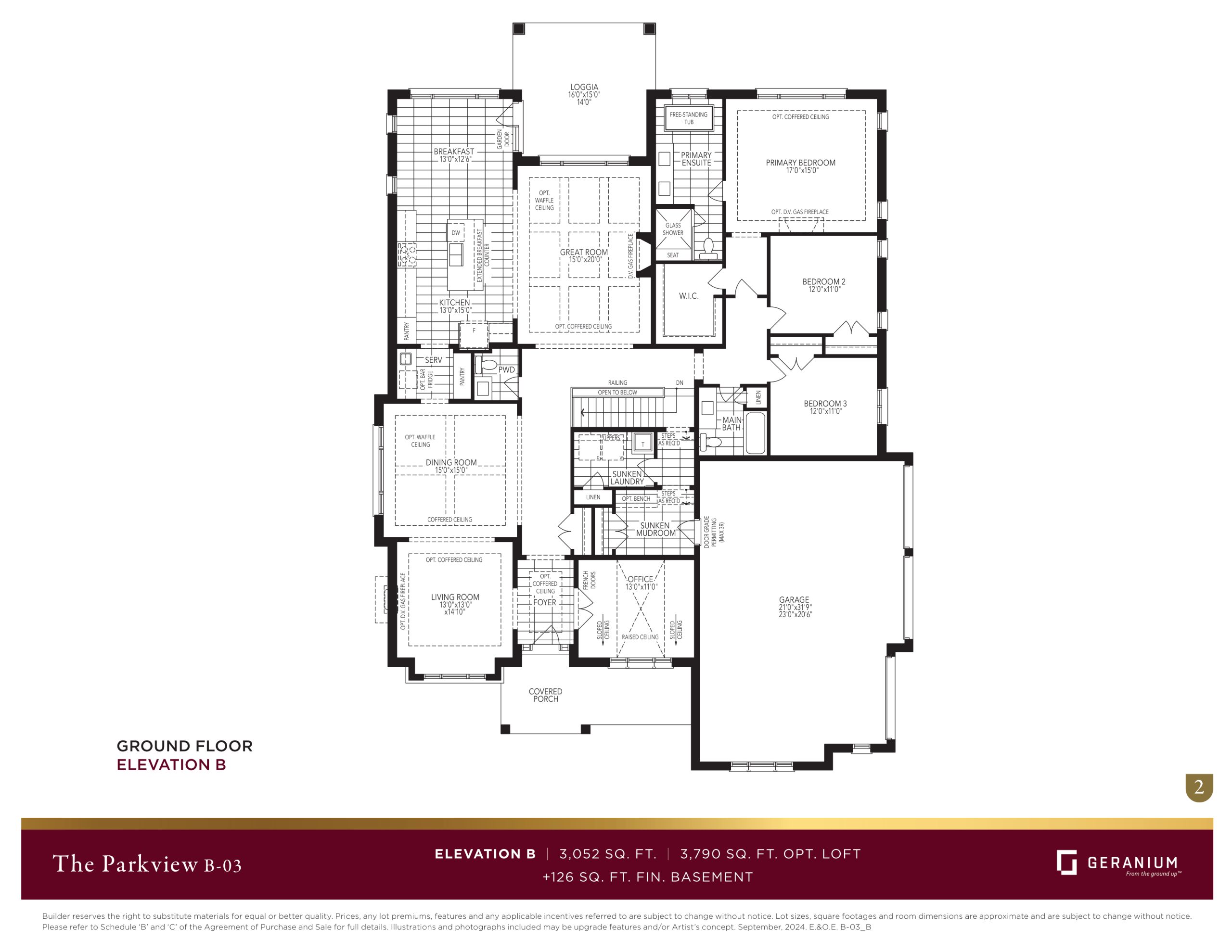 The Parkview - Elevation B floor plan
