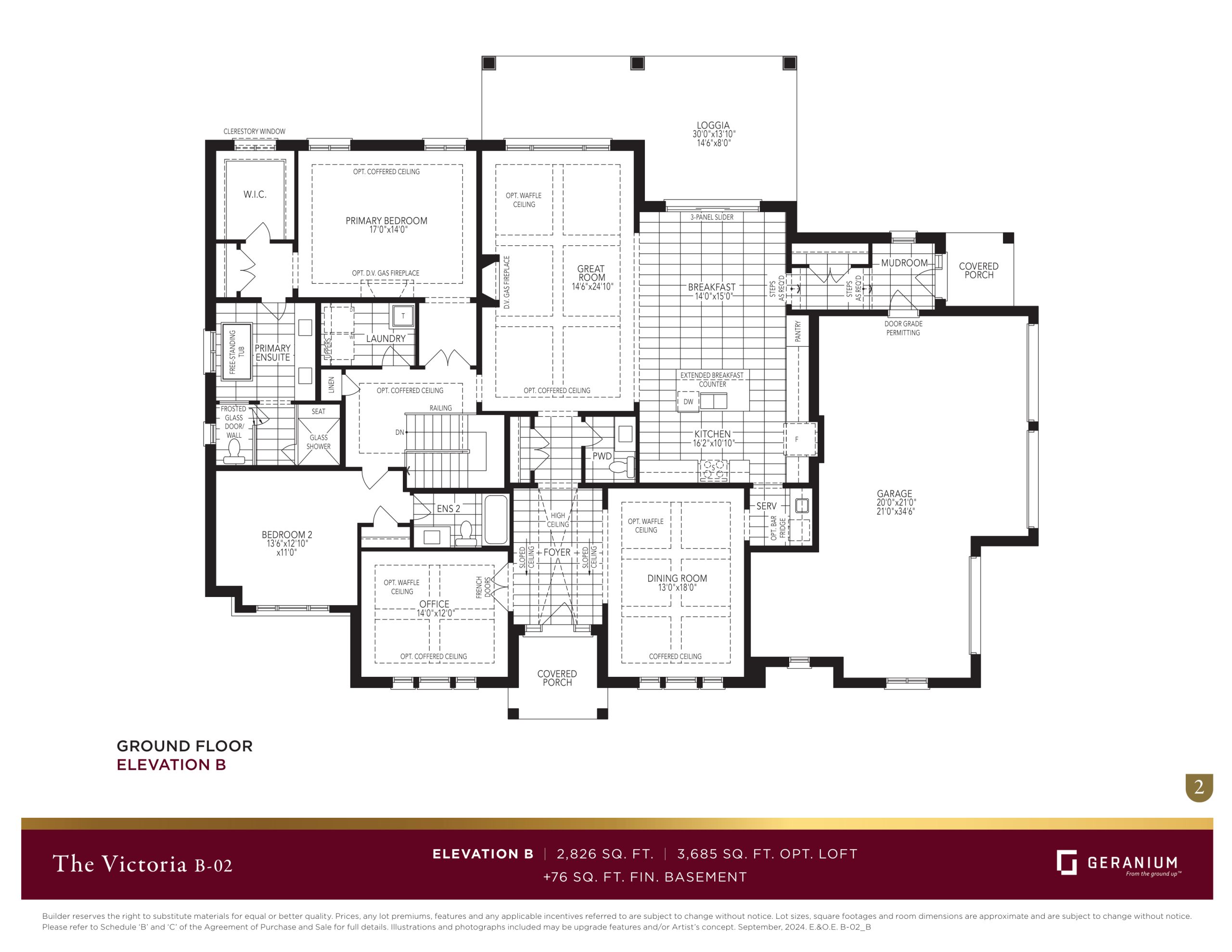 The Victoria - Elevation B floor plan