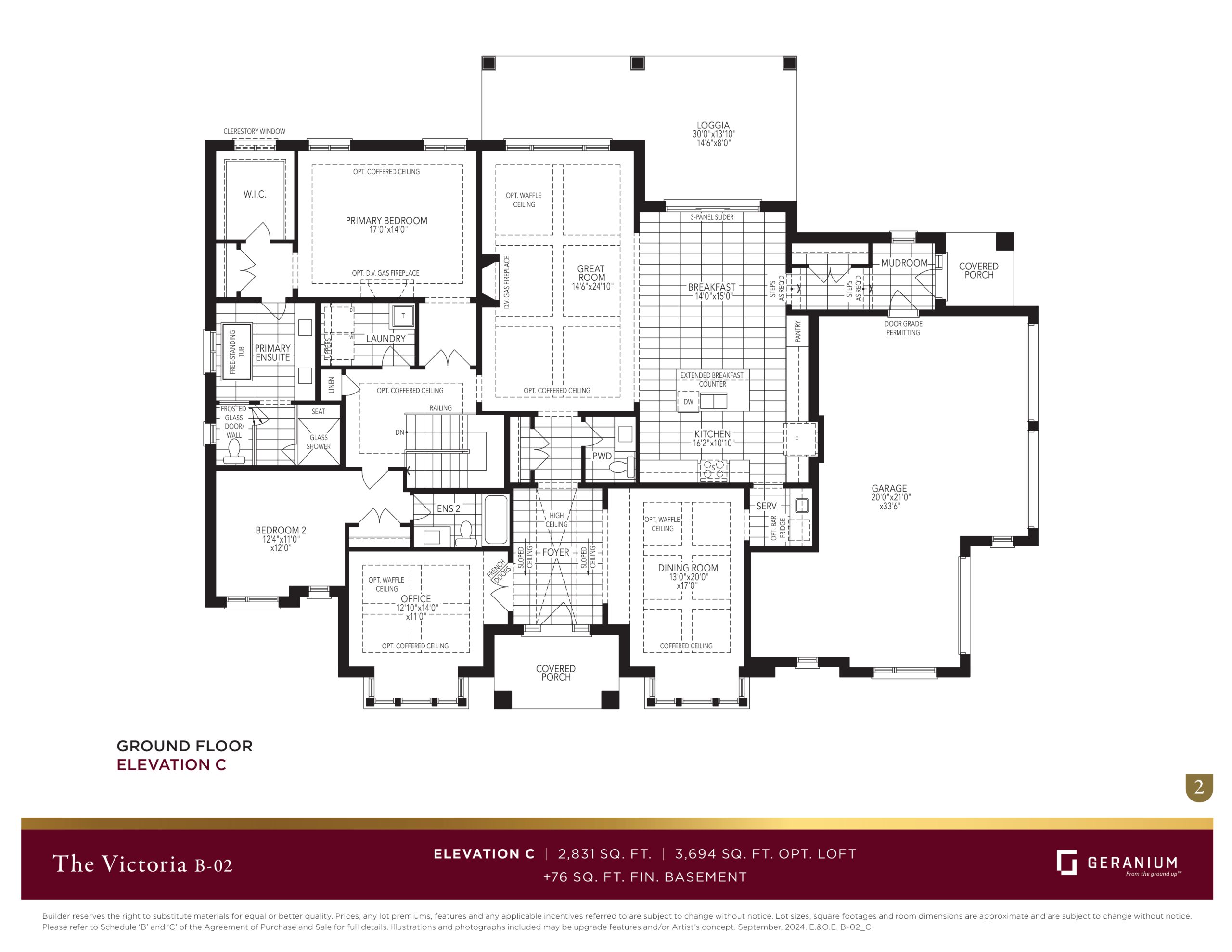 The Victoria - Elevation C floor plan