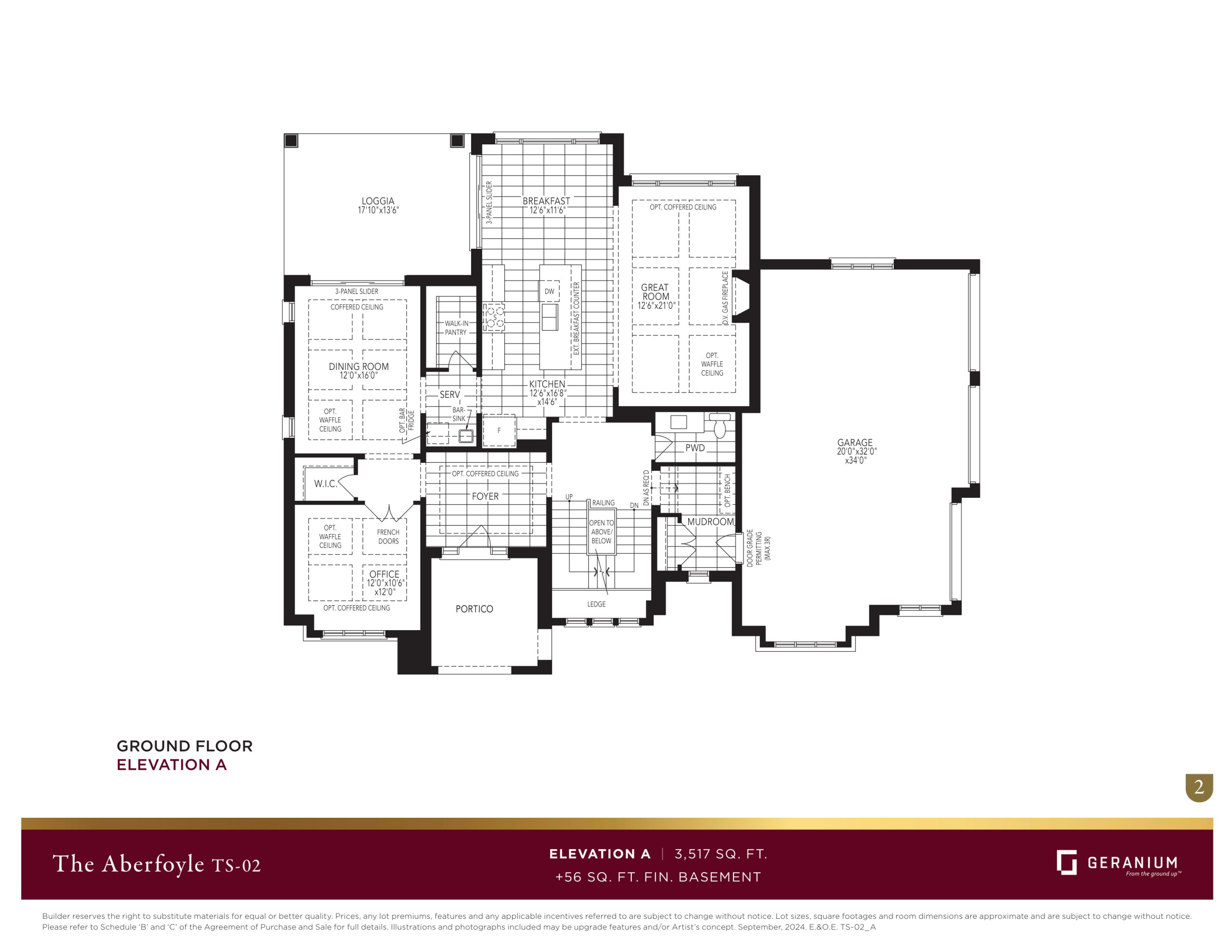 The Aberfoyle - Elevation A floor plan