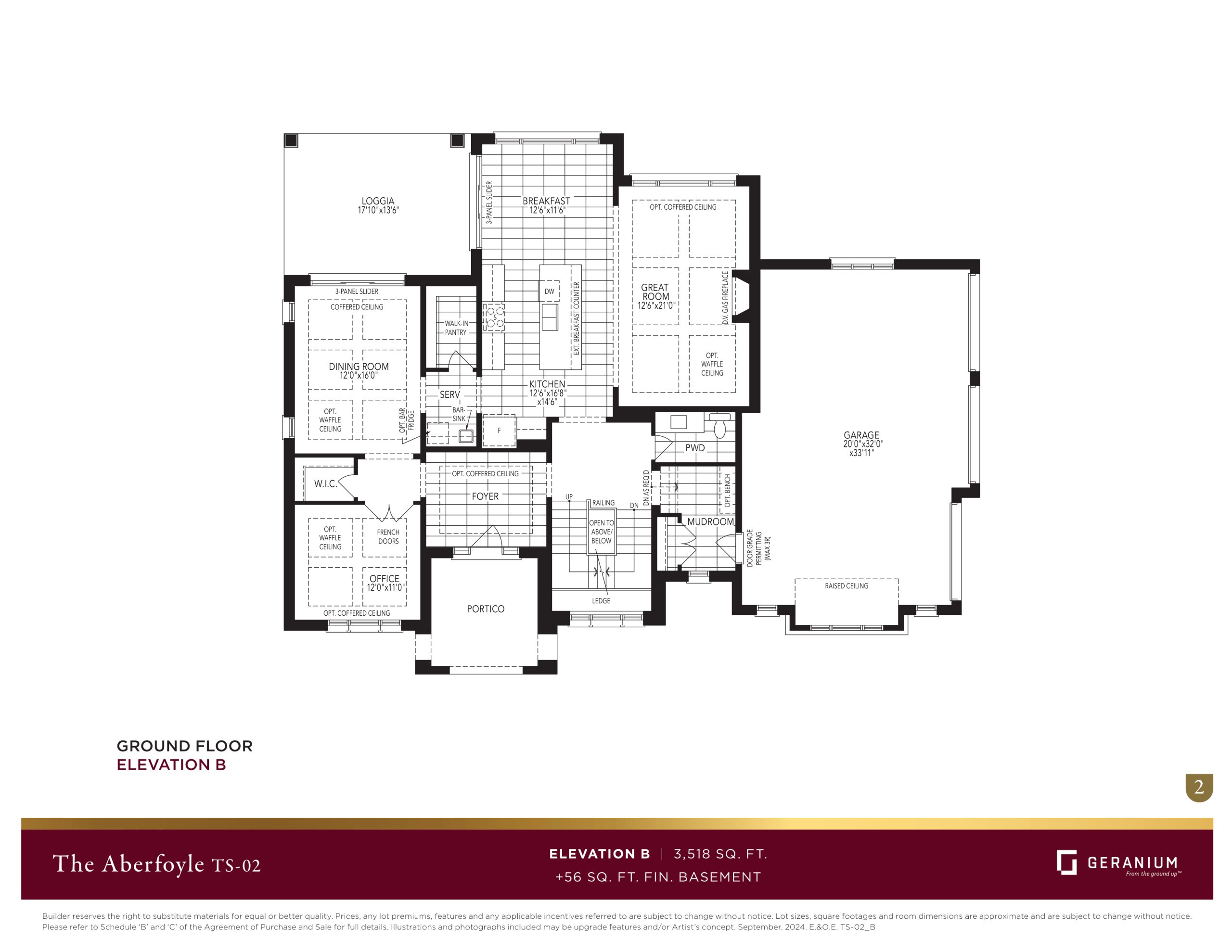 The Aberfoyle - Elevation B floor plan