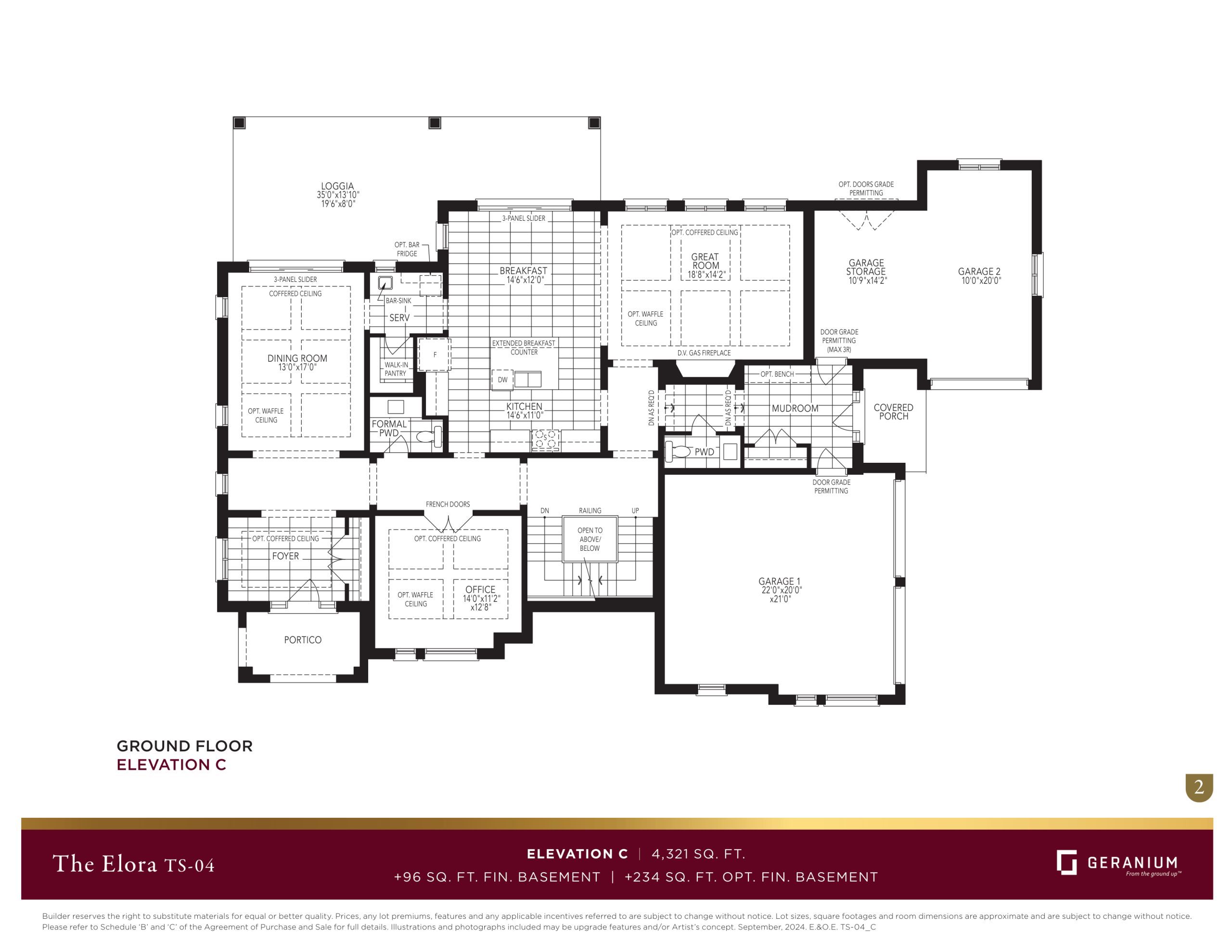 The Elora - Elevation C floor plan