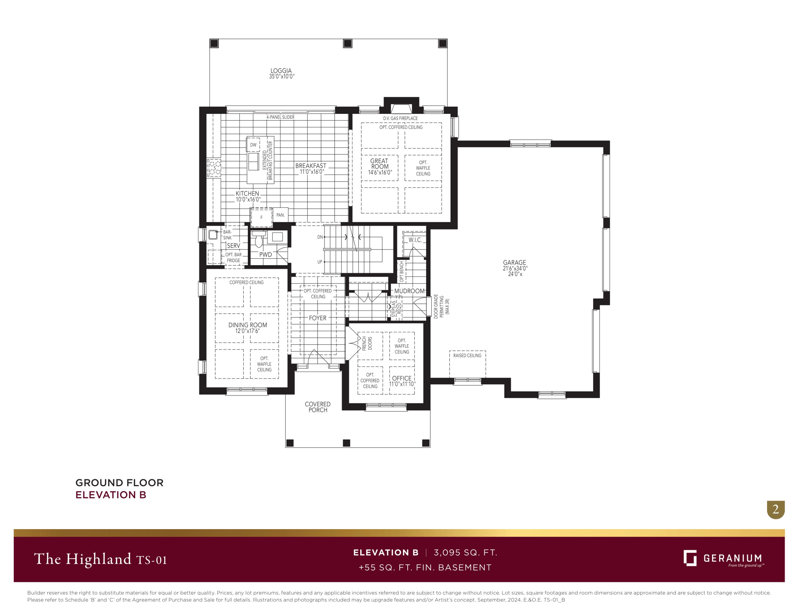 The Highland - Elevation B floor plan
