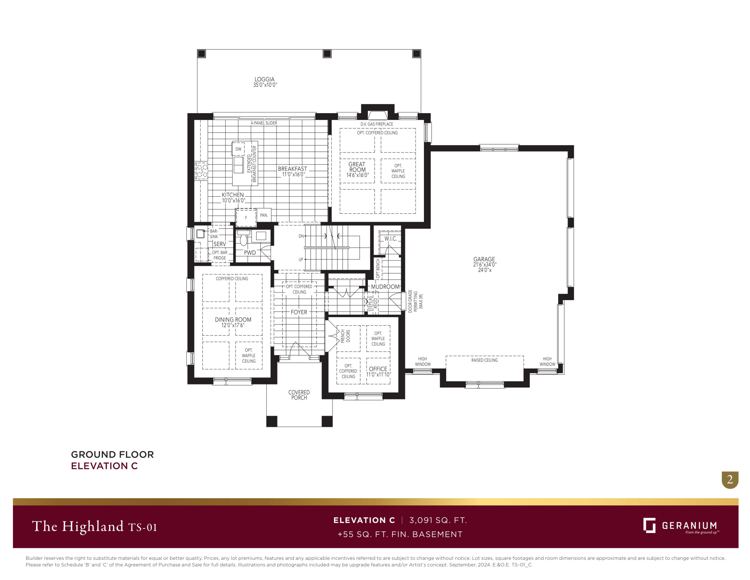 The Highland - Elevation C floor plan
