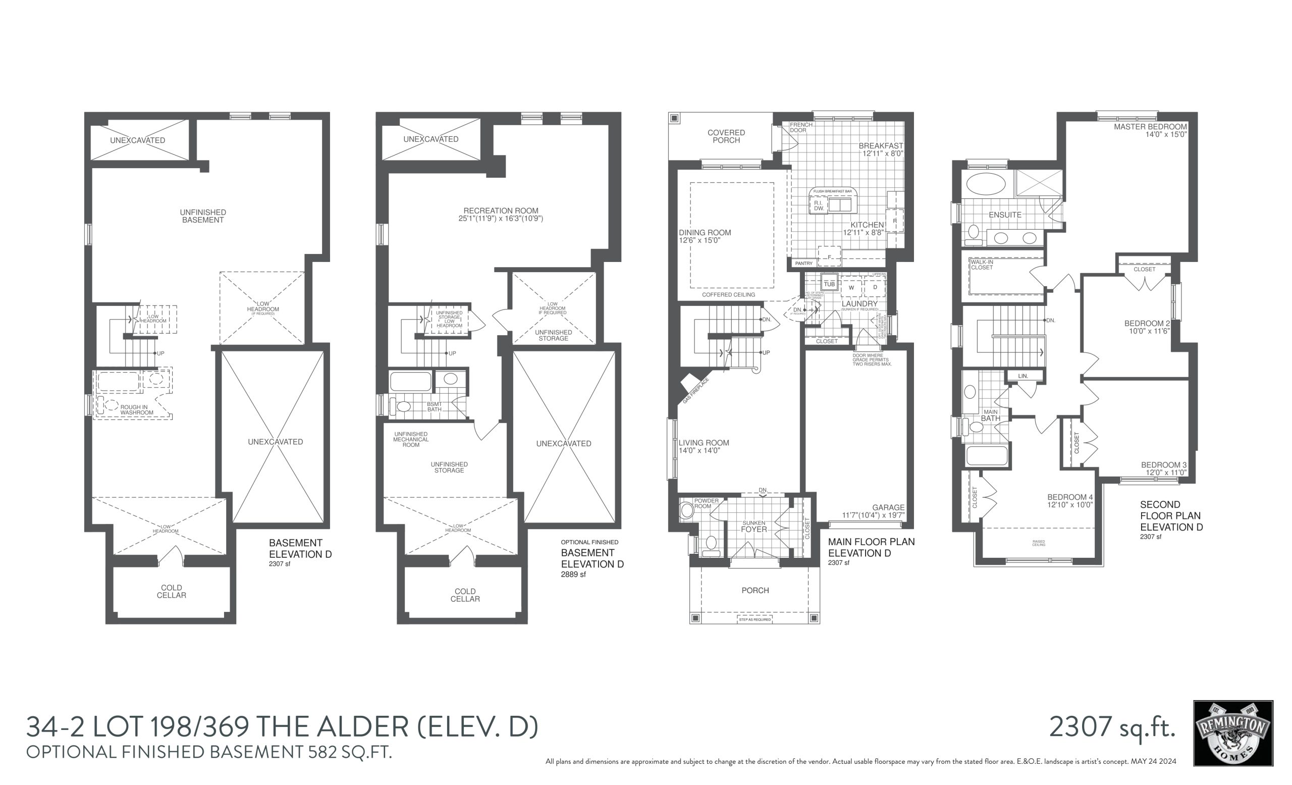 34-2 The Alder (Elev. D) Lot 198/369 floor plan